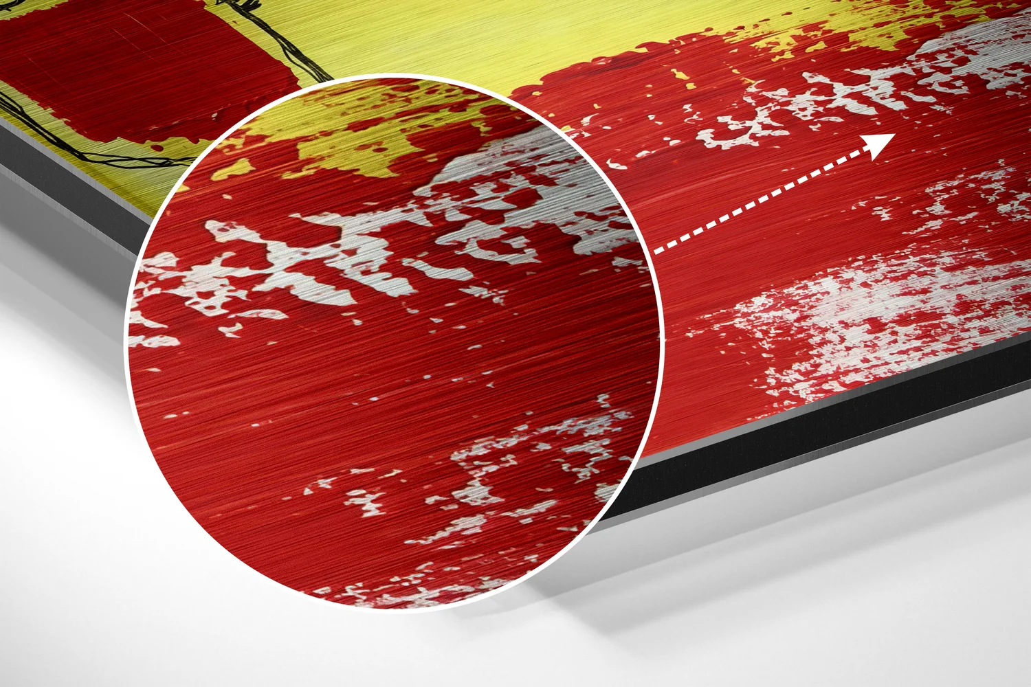 Kandinsky Style Brushed Aluminum Dibond Wall Art - Image 3