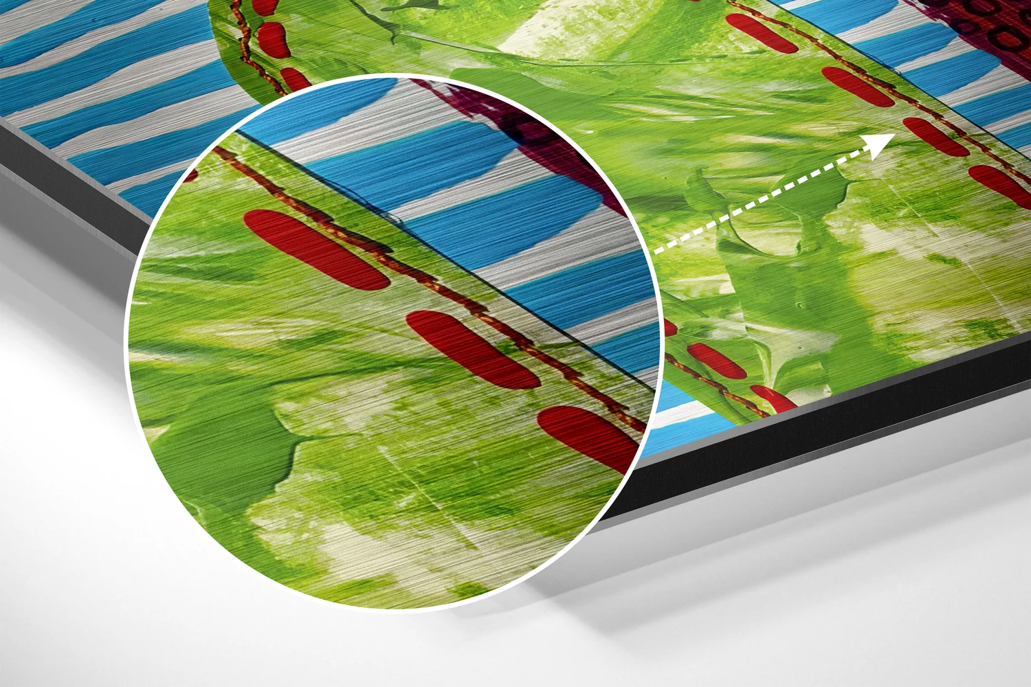 Kandinsky Style Brushed Aluminum Dibond Wall Art - Image 3