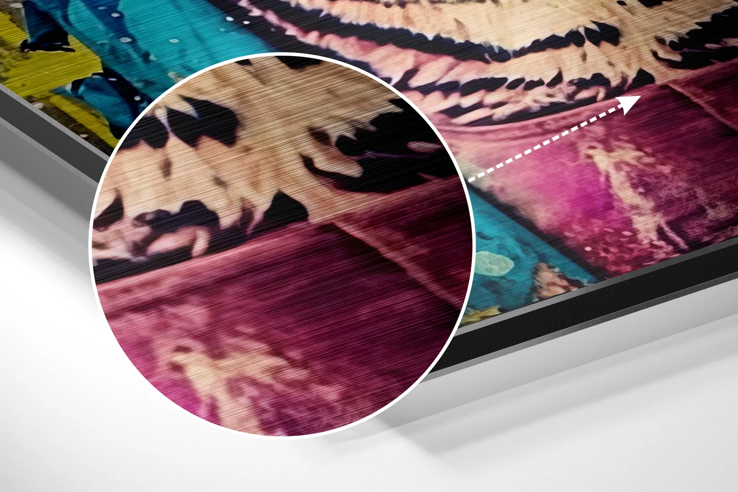 Spectacled Tiger Brushed Aluminum Dibond Wall Art - Image 3