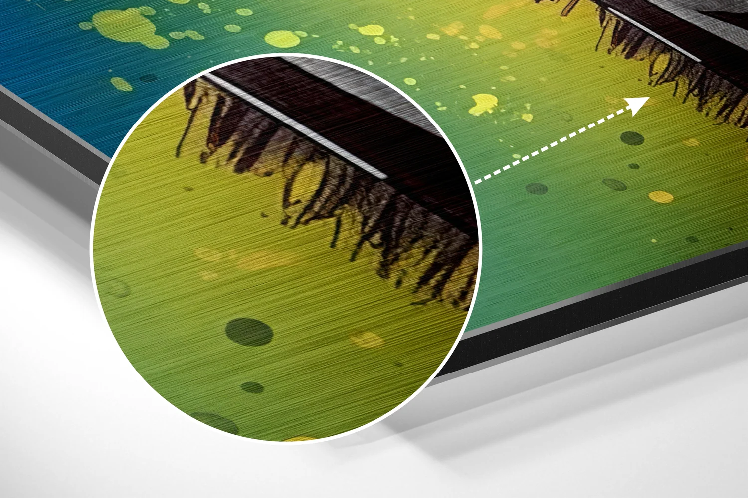 Happy Giraffe Brushed Aluminum Dibond Wall Art - Image 3