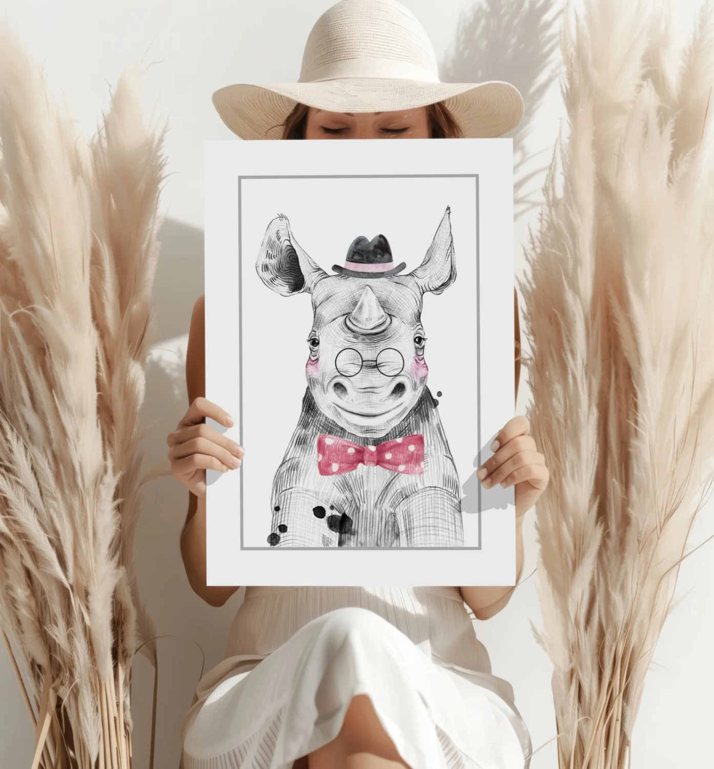 Mr Hippo Aluminum Print - Image 4