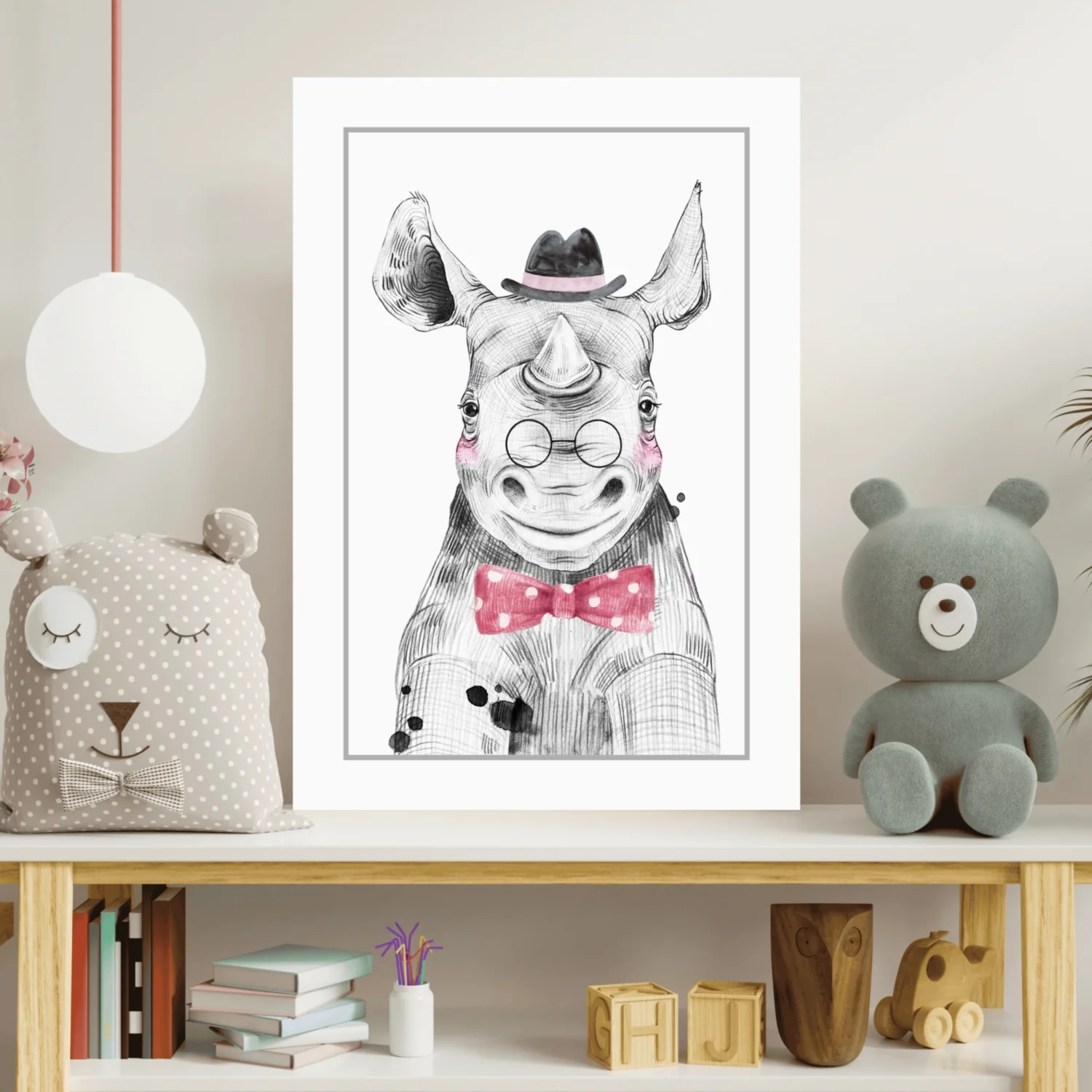 Mr Hippo Aluminum Print - Image 5