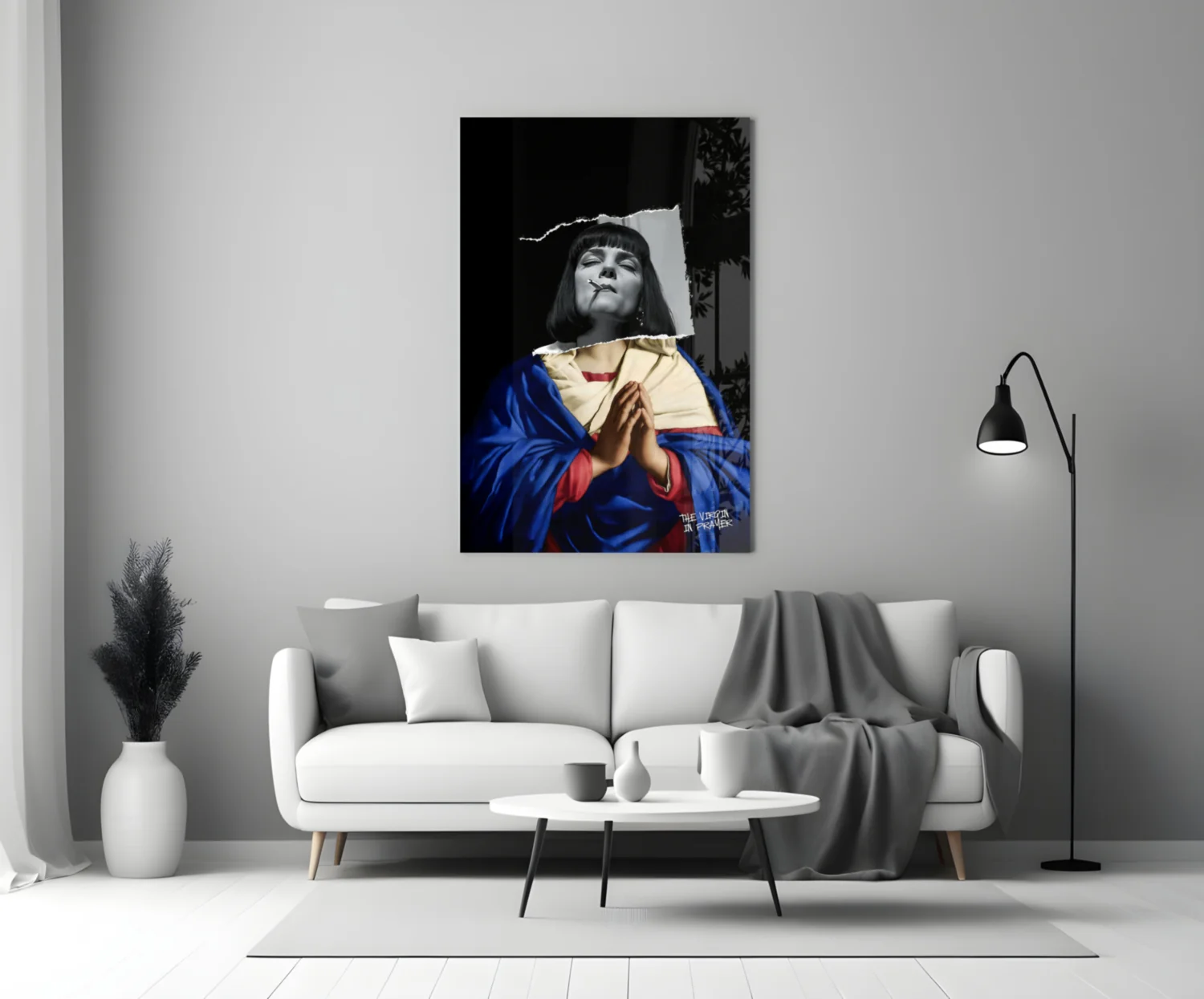 Contemporary Virgin Glass Wall Art || Designer Collection - Image 3