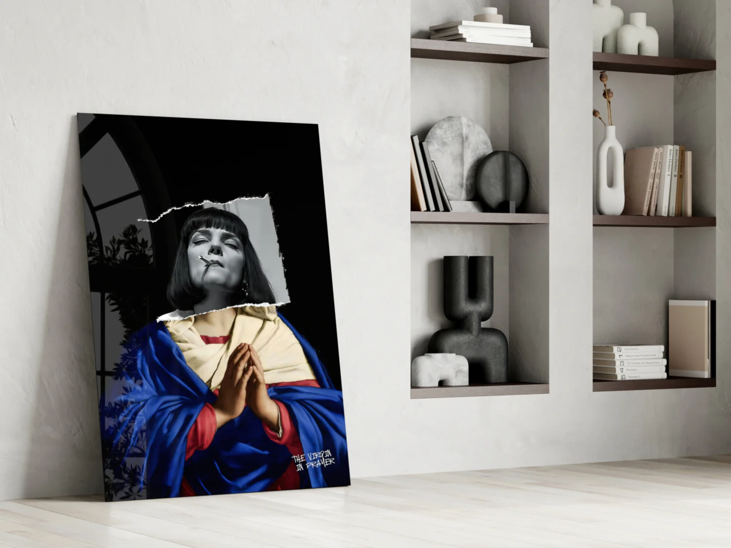 Contemporary Virgin Glass Wall Art || Designer Collection - Image 6