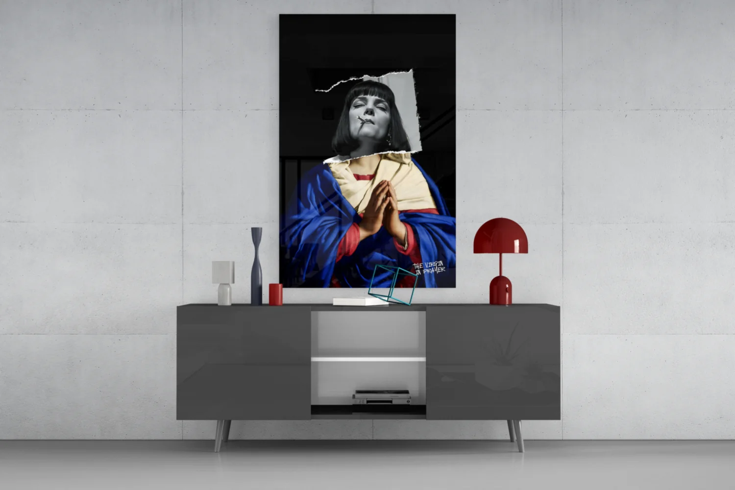 Contemporary Virgin Glass Wall Art || Designer Collection - Image 8