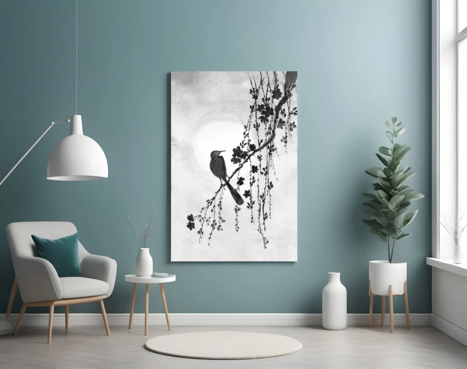 Bird on the Branch Glass Wall Art || Designer Collection - Image 4