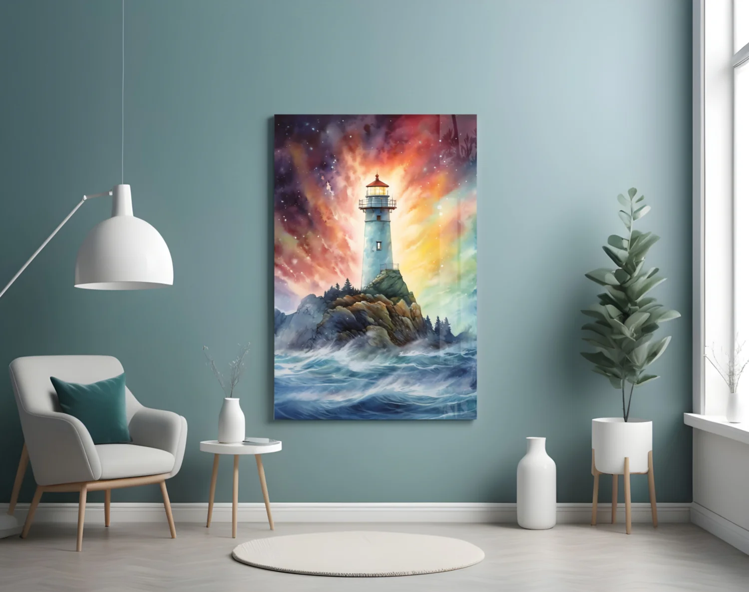 Lighthouse Glass Wall Art || Designer Collection - Image 4