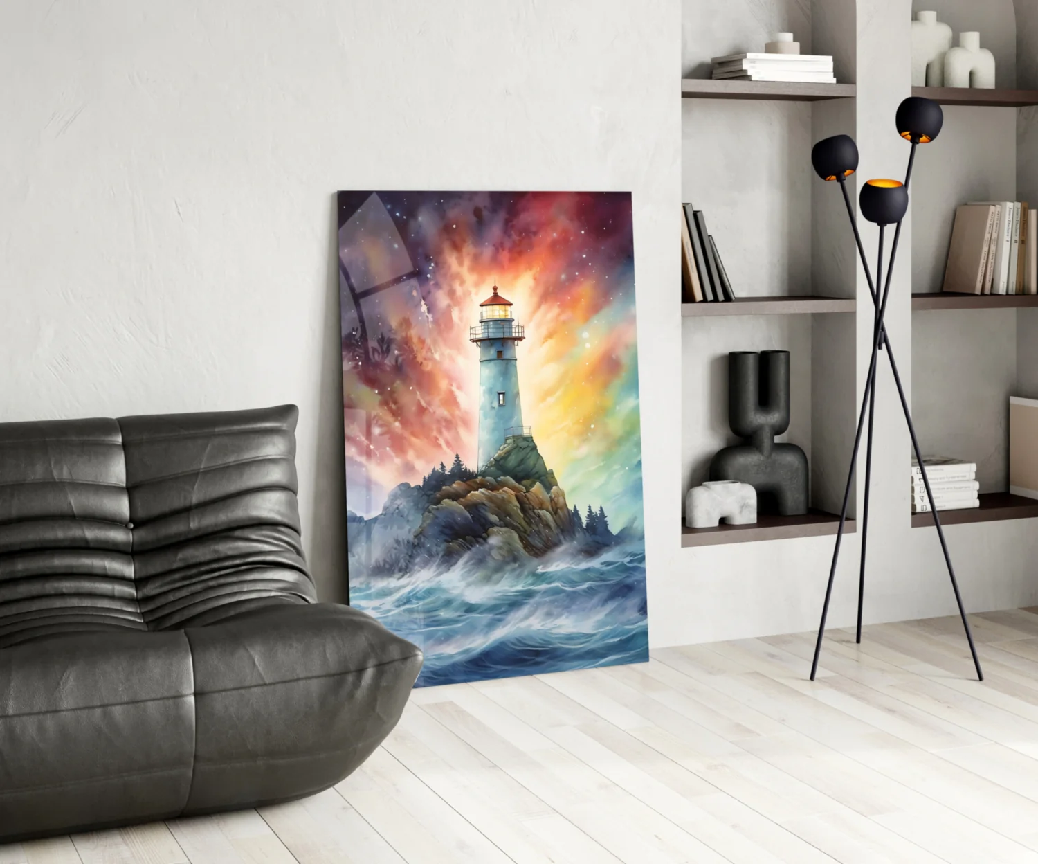 Lighthouse Glass Wall Art || Designer Collection - Image 5