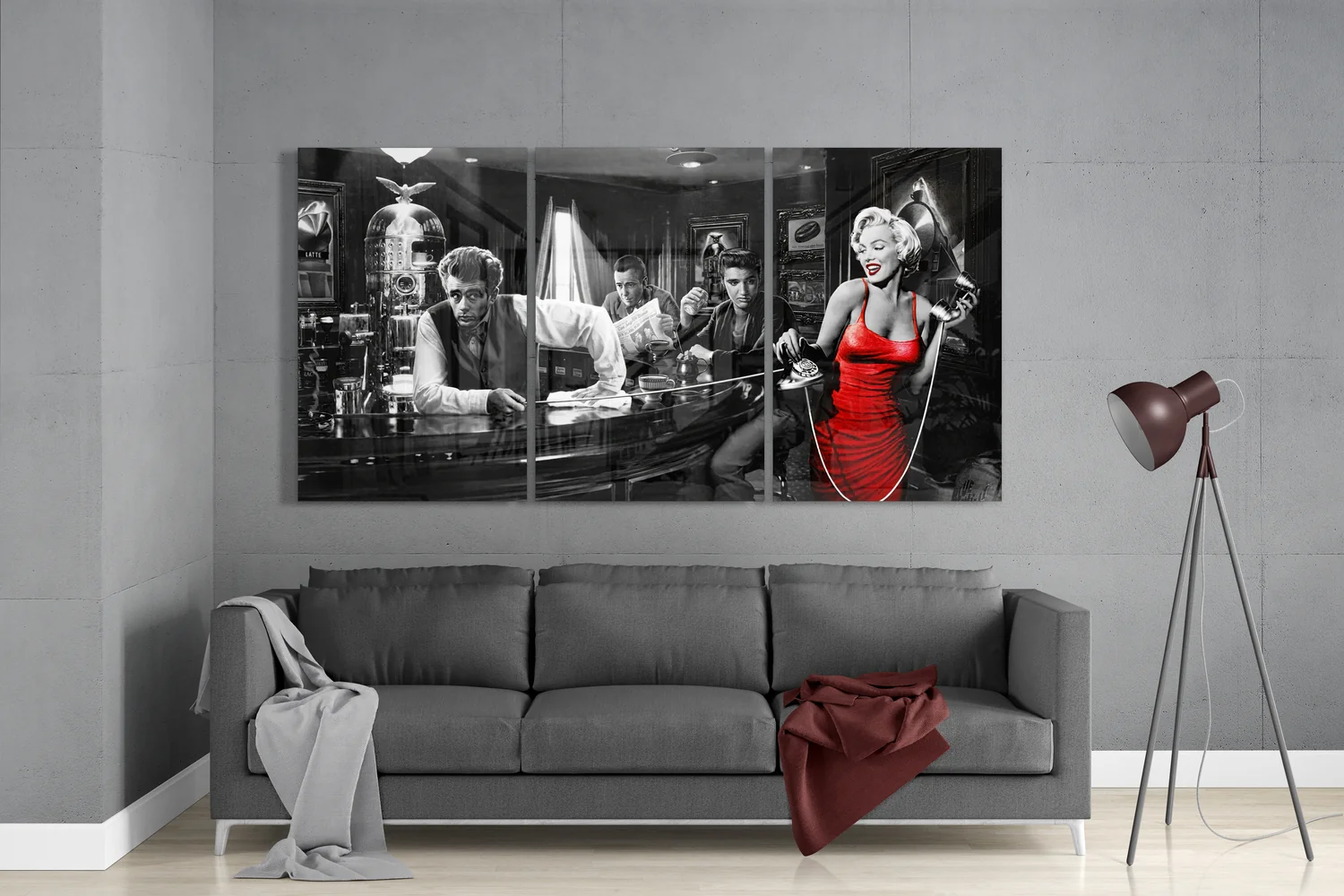 Marilyn Monroe at the Bar Mega Glass Wall Art - Image 3
