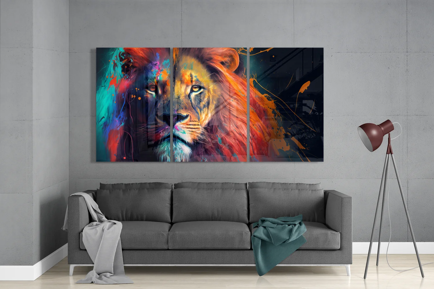 Lion Mega Glass Wall Art - Image 3