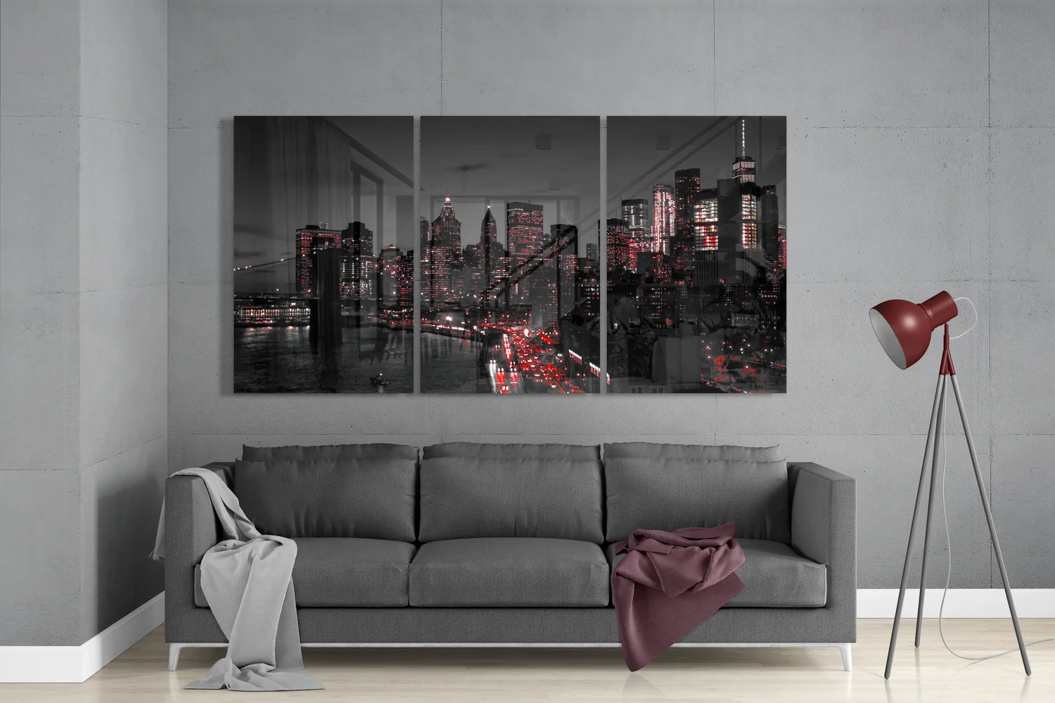 City at Night Mega Glass Wall Art - Image 3
