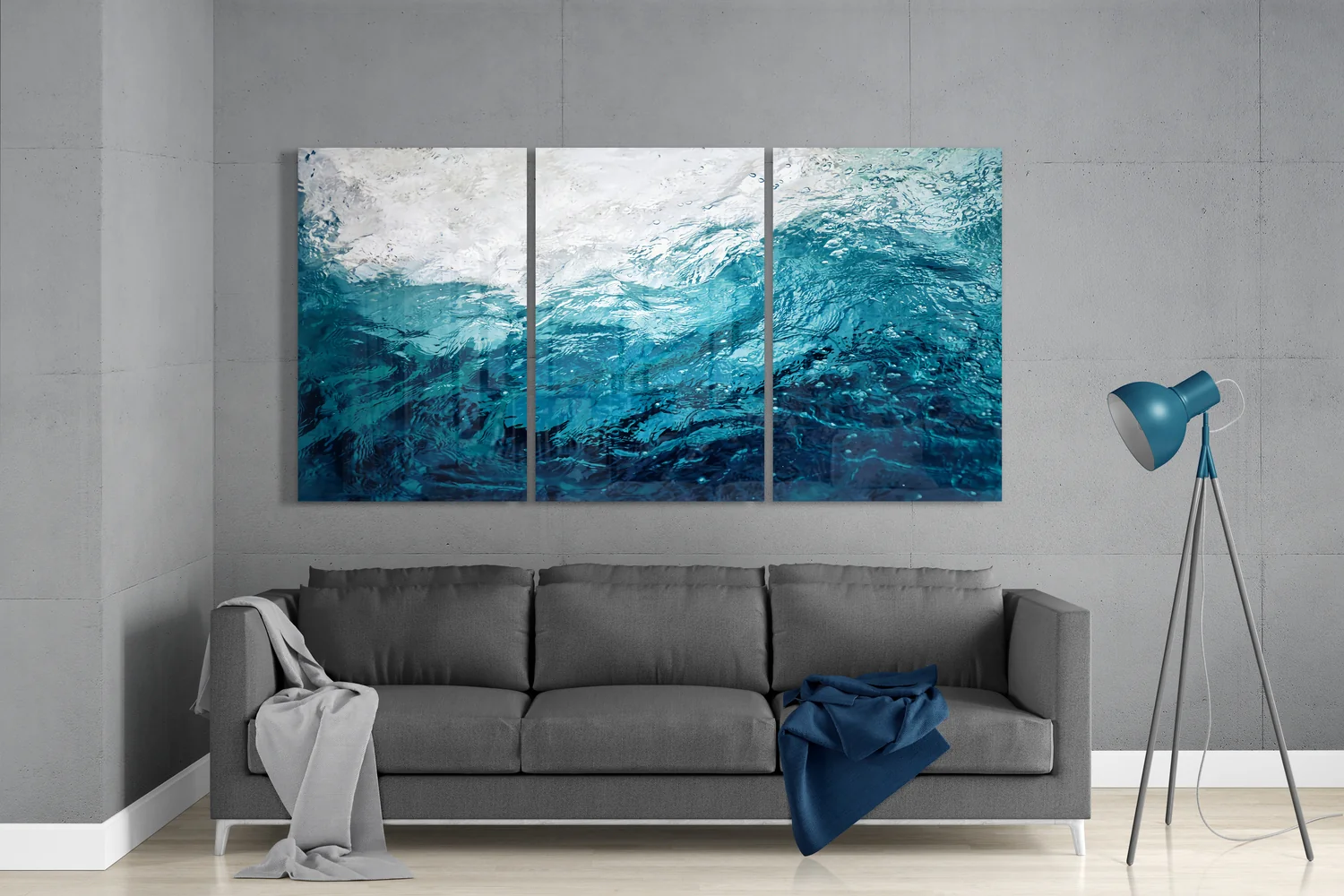 Water Mountains Mega Glass Wall Art - Image 3