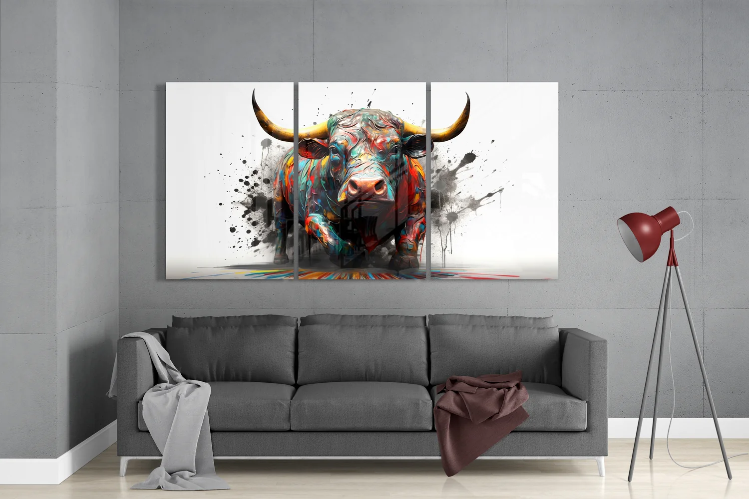 Bull Mega Glass Wall Art - Image 3