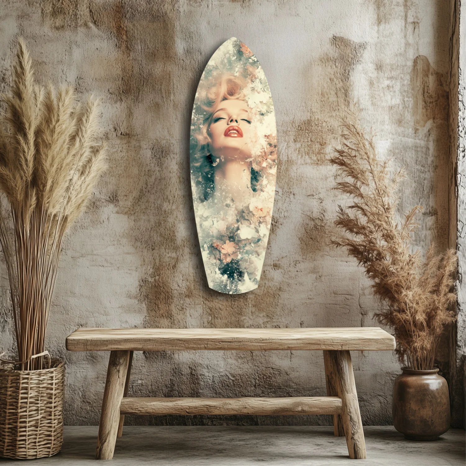 Floral Madonna Glass Wall Art - Image 3