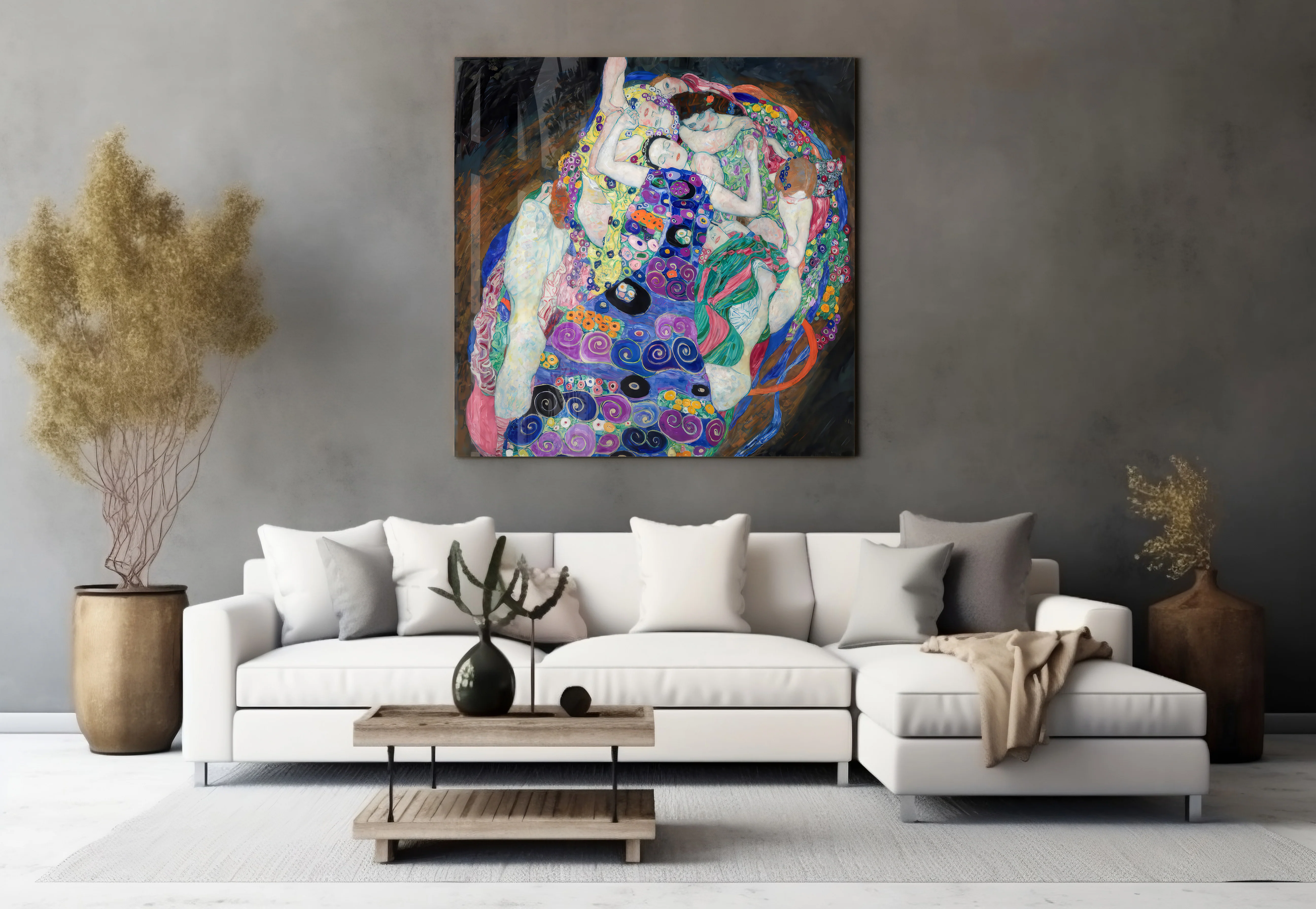 The Virgin by Gustav Klimt Glass Wall Art|| Designer Collection - Image 5