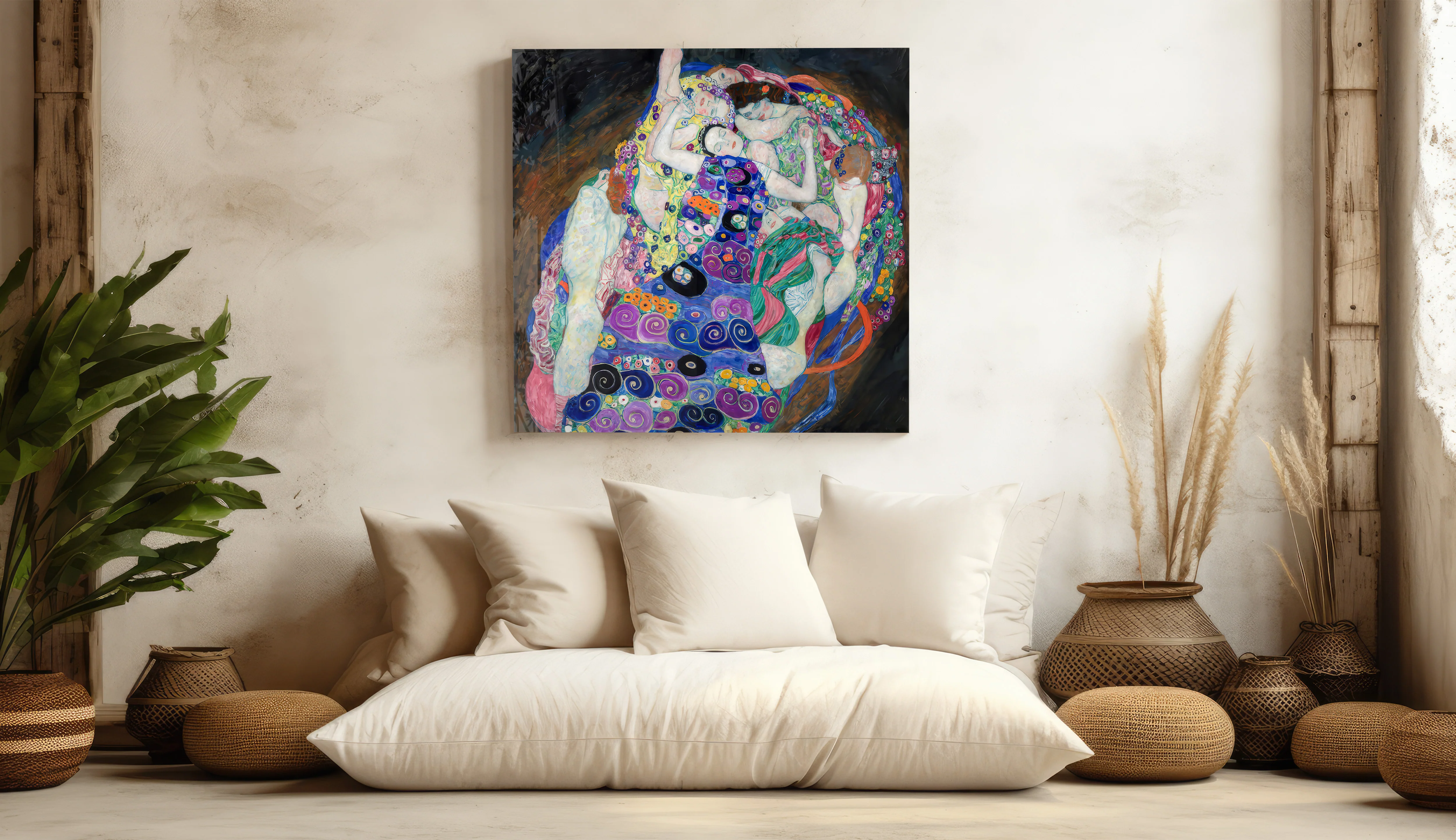 The Virgin by Gustav Klimt Glass Wall Art|| Designer Collection - Image 6
