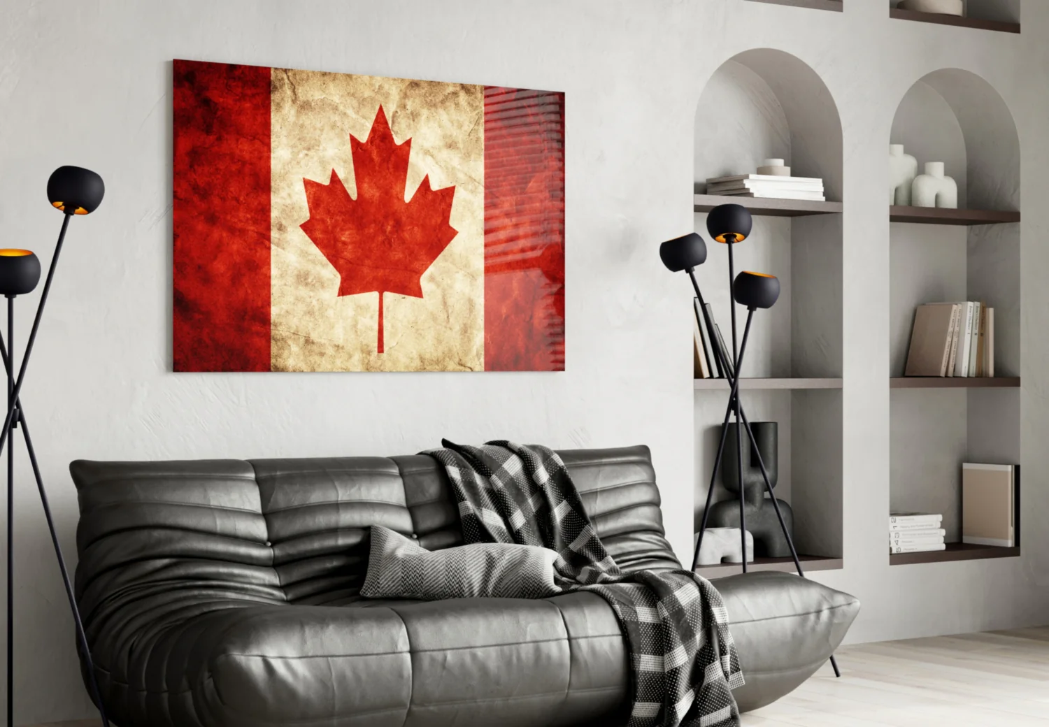 Flag of Canada Flag Glass Wall Art - Image 4