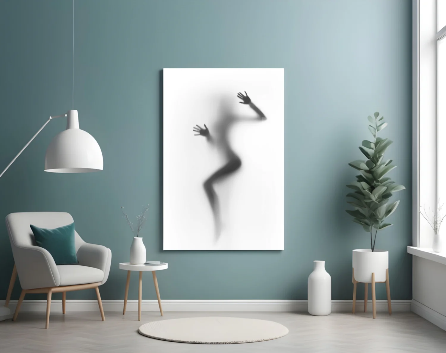 Woman Shadow Glass Wall Art - Image 4
