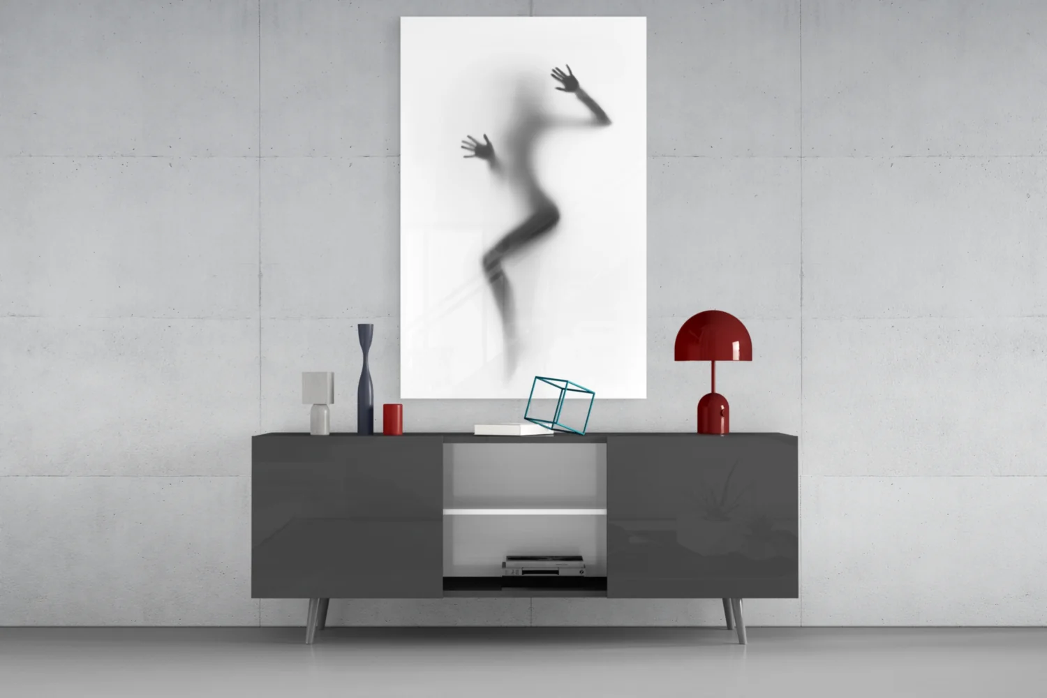 Woman Shadow Glass Wall Art - Image 8