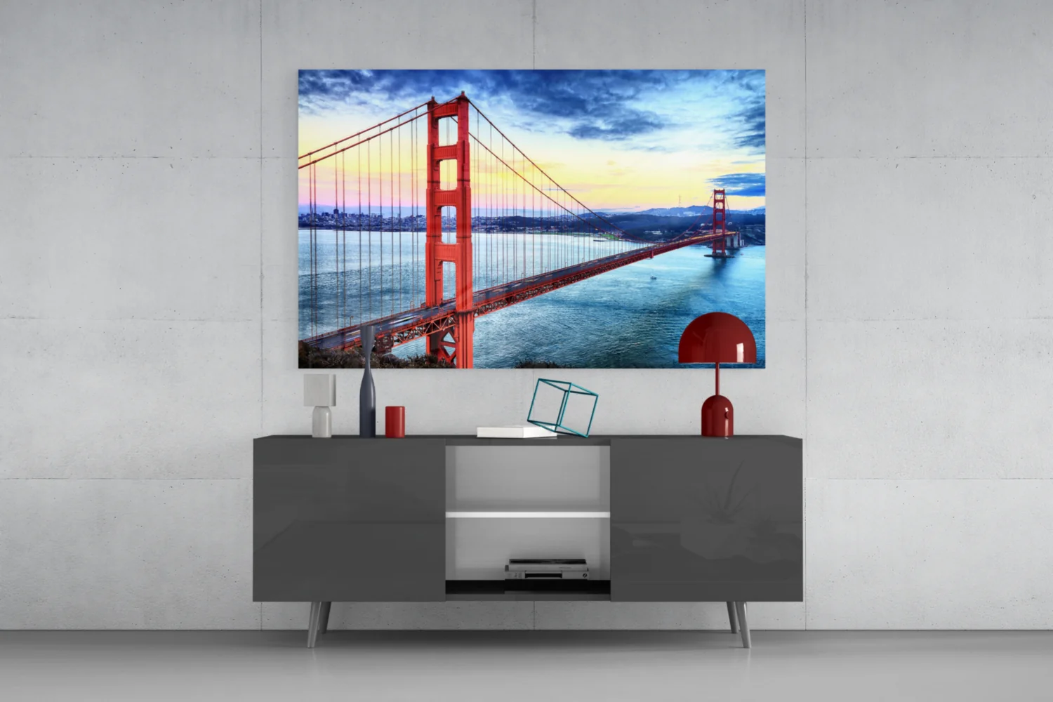 Golden Gate Bridge Glass Wall Art - Image 8