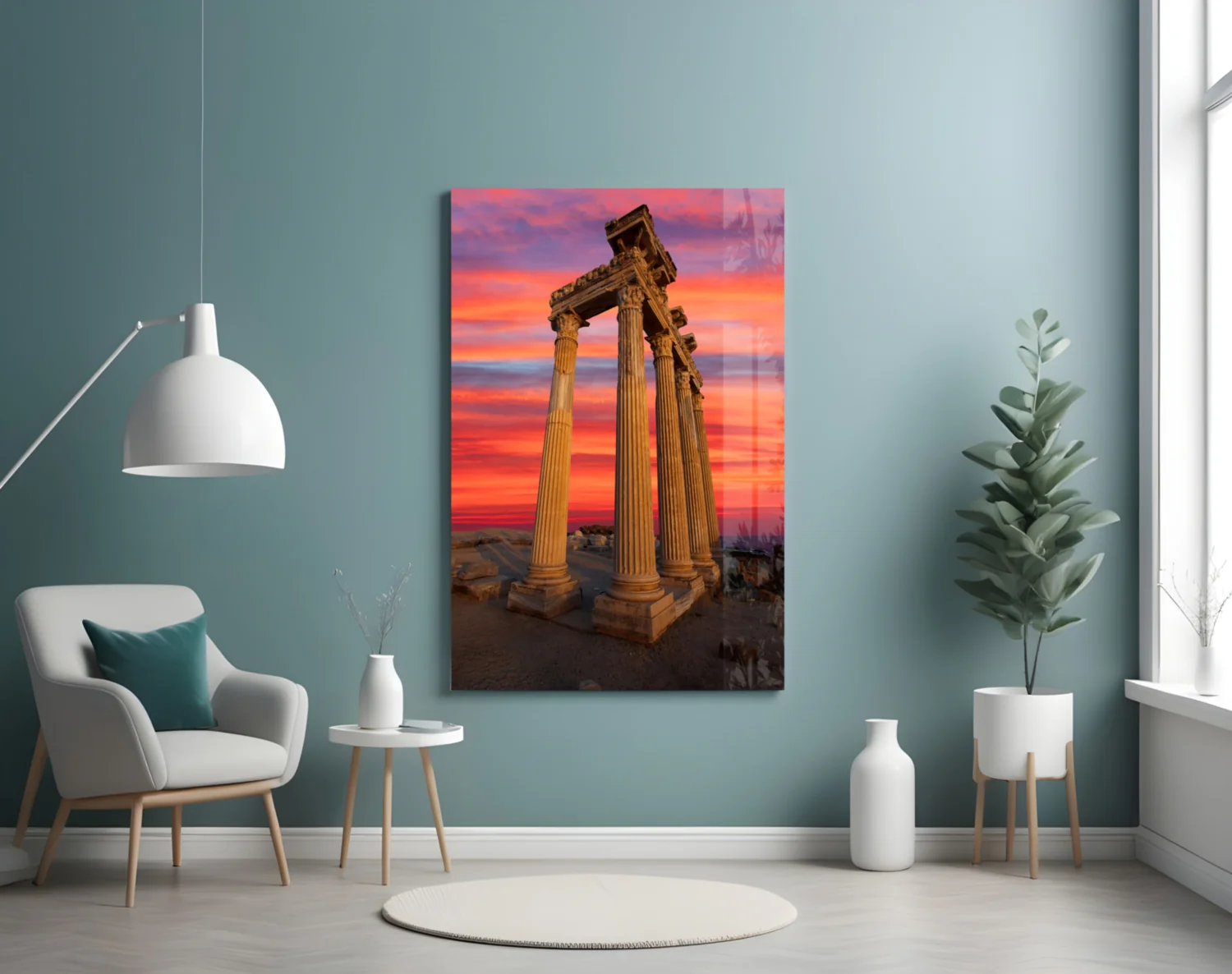 Temple of Apollo Glass Wall Art - Image 4