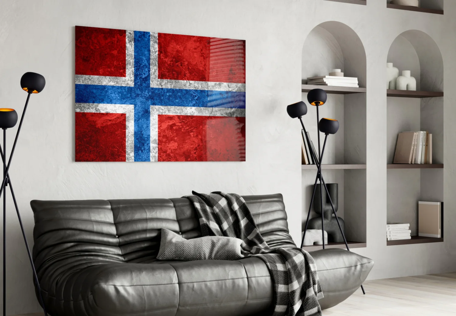 Flag of Norway Glass Wall Art - Image 4