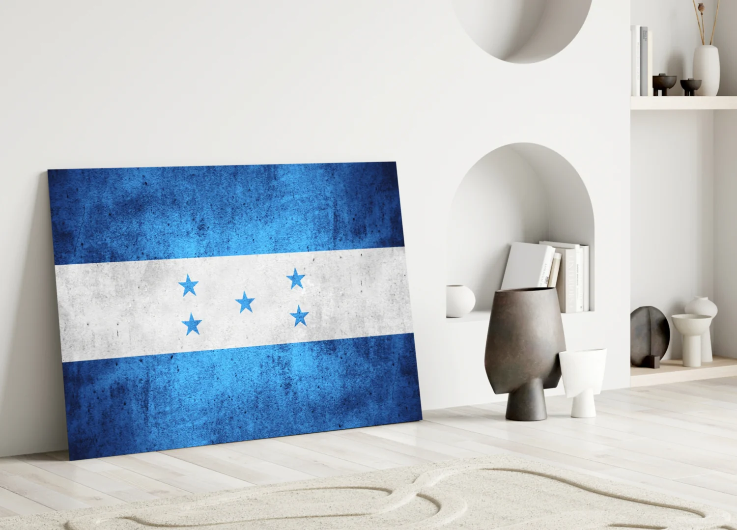 Flag of Honduras Glass Wall Art - Image 3