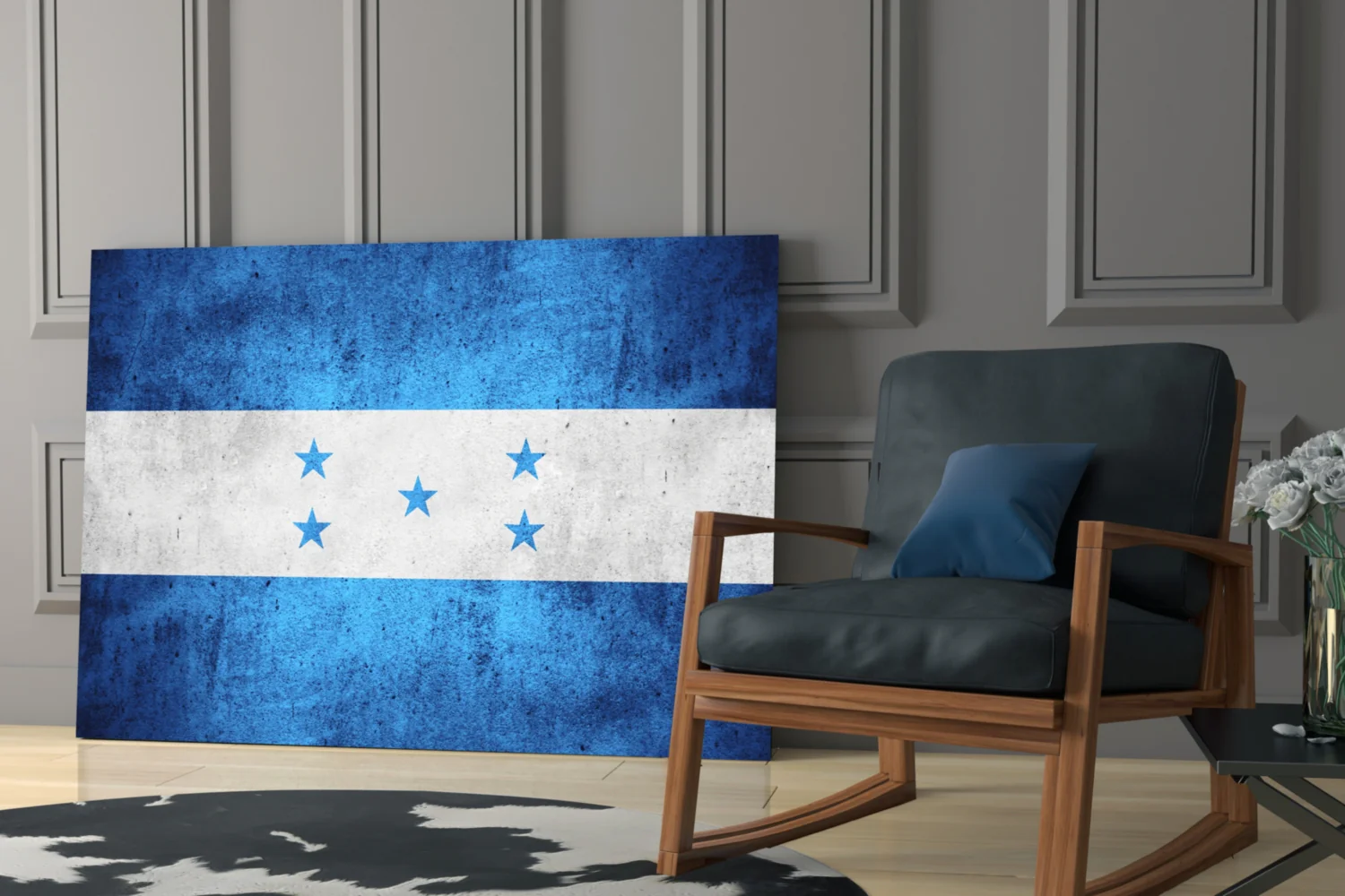 Flag of Honduras Glass Wall Art - Image 6