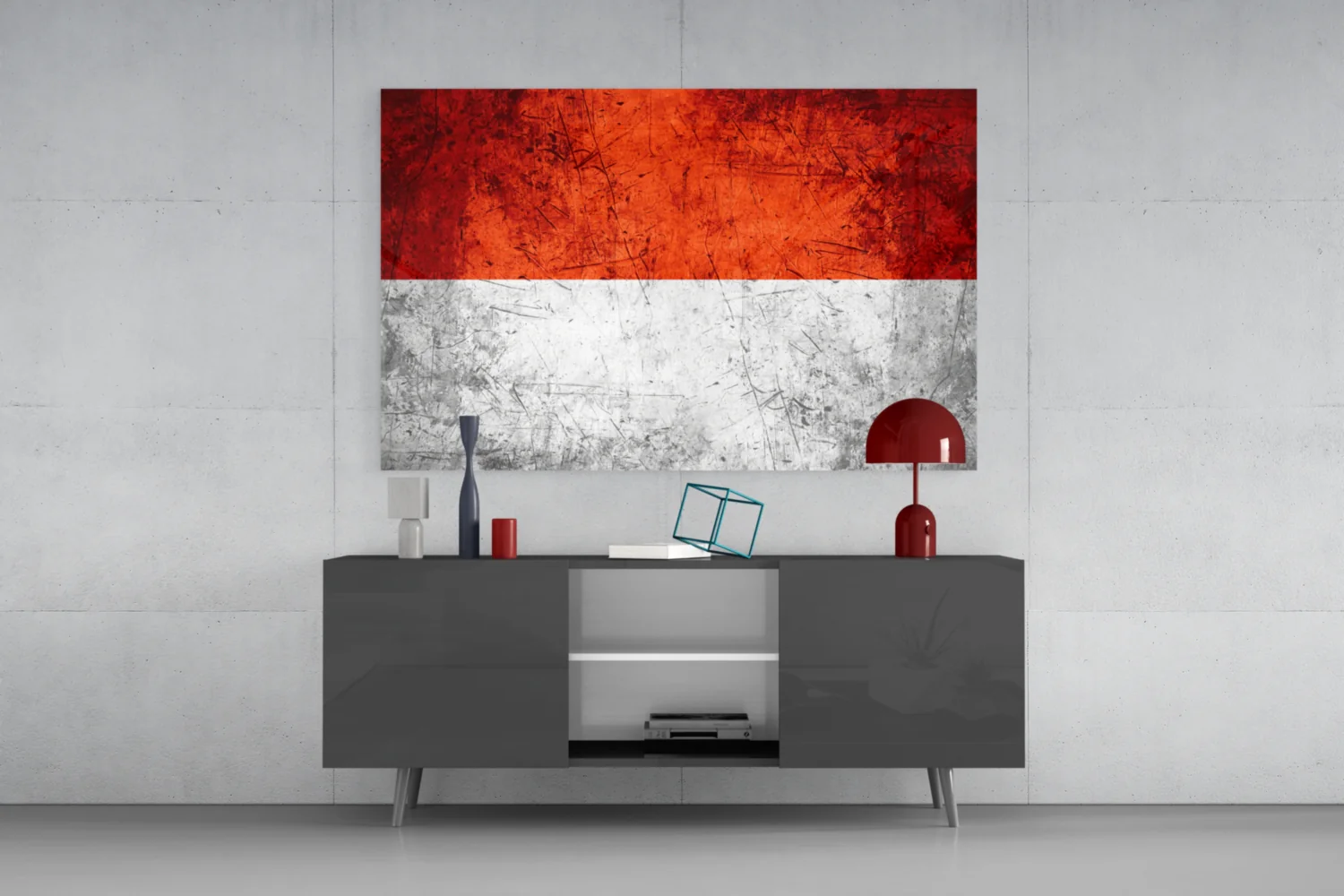 Flag of Indonesia Glass Wall Art - Image 8