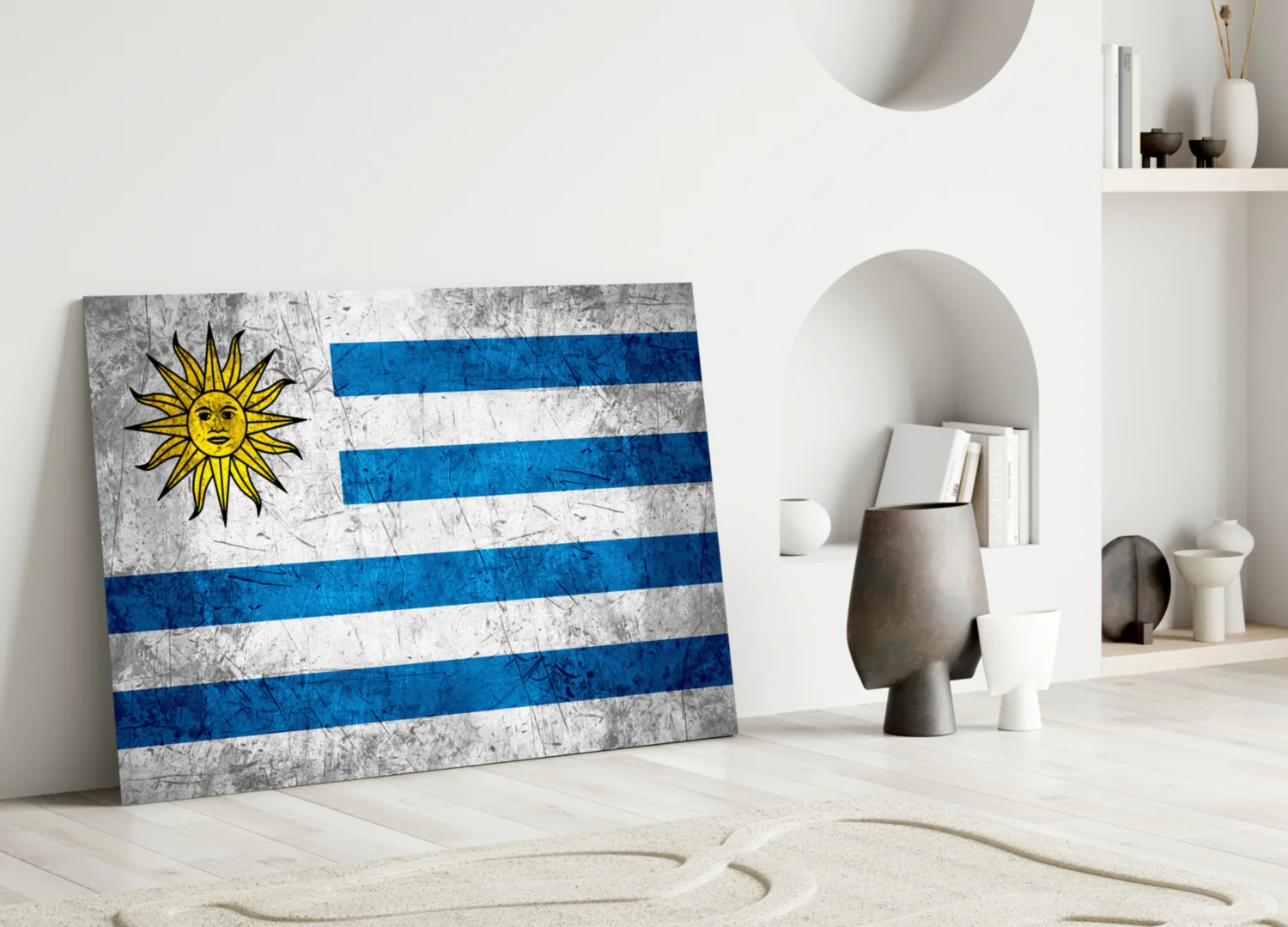 Flag of Uruguay Glass Wall Art - Image 3