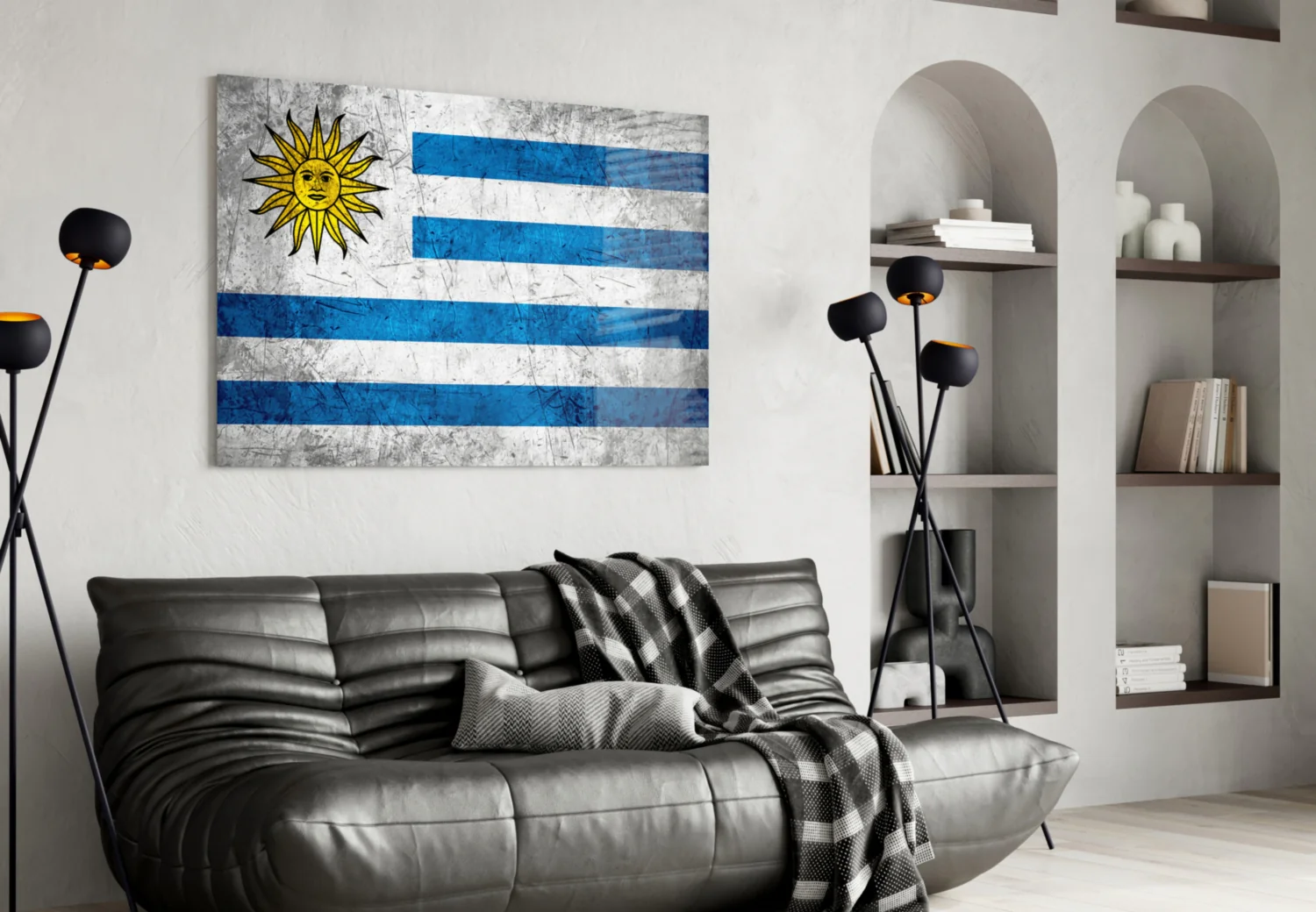 Flag of Uruguay Glass Wall Art - Image 4