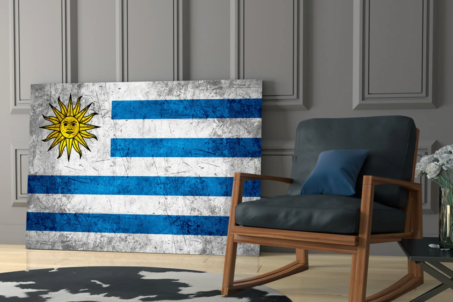 Flag of Uruguay Glass Wall Art - Image 6