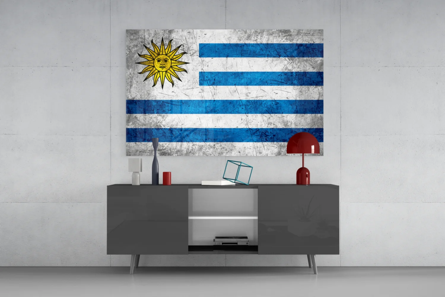 Flag of Uruguay Glass Wall Art - Image 8