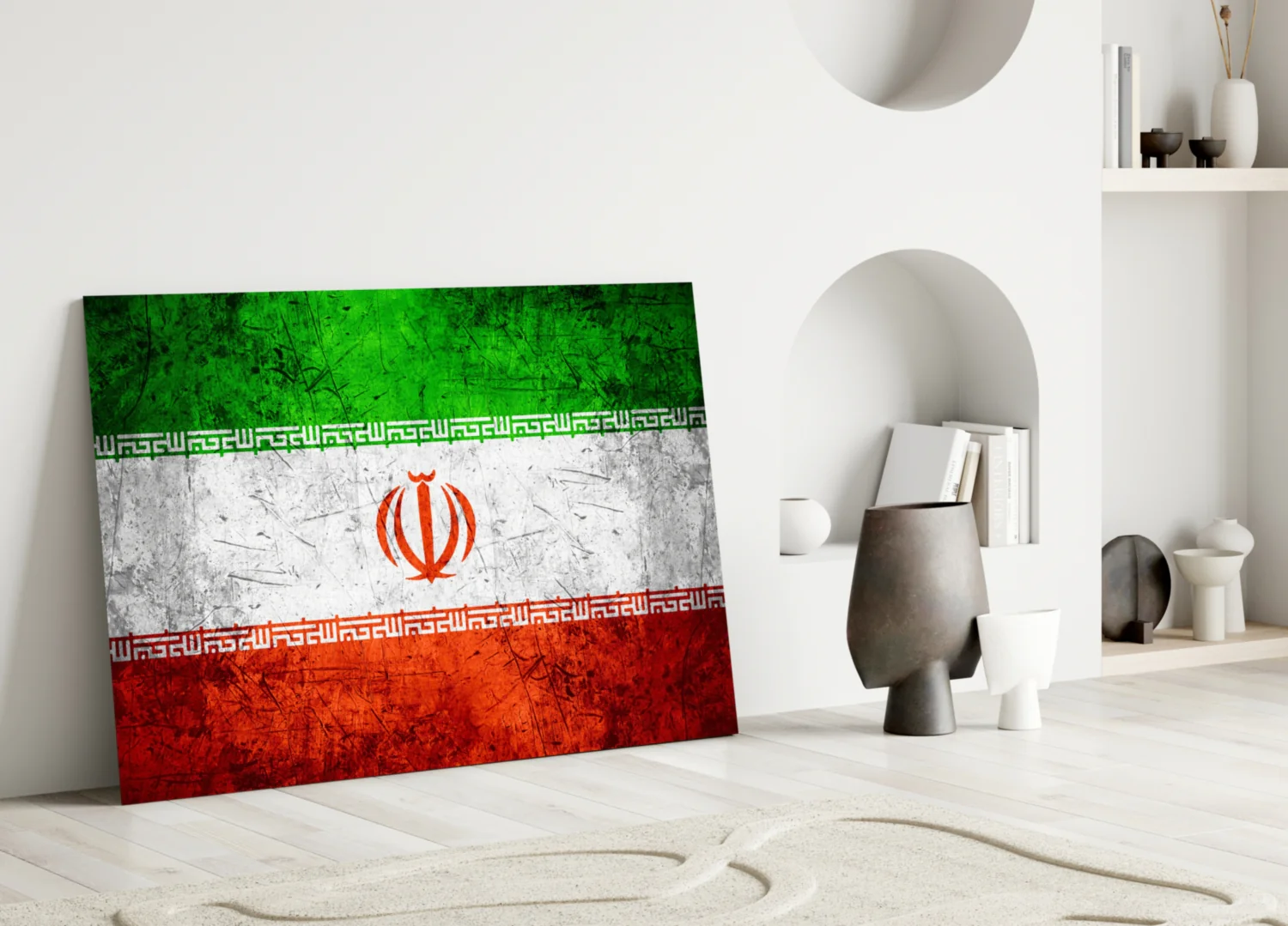 Flag of Iran Glass Wall Art - Image 3