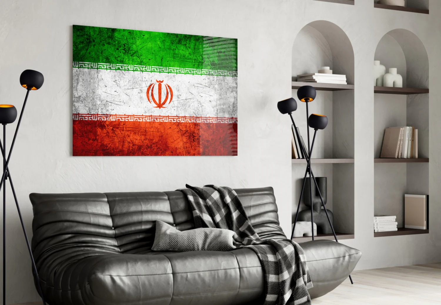 Flag of Iran Glass Wall Art - Image 4