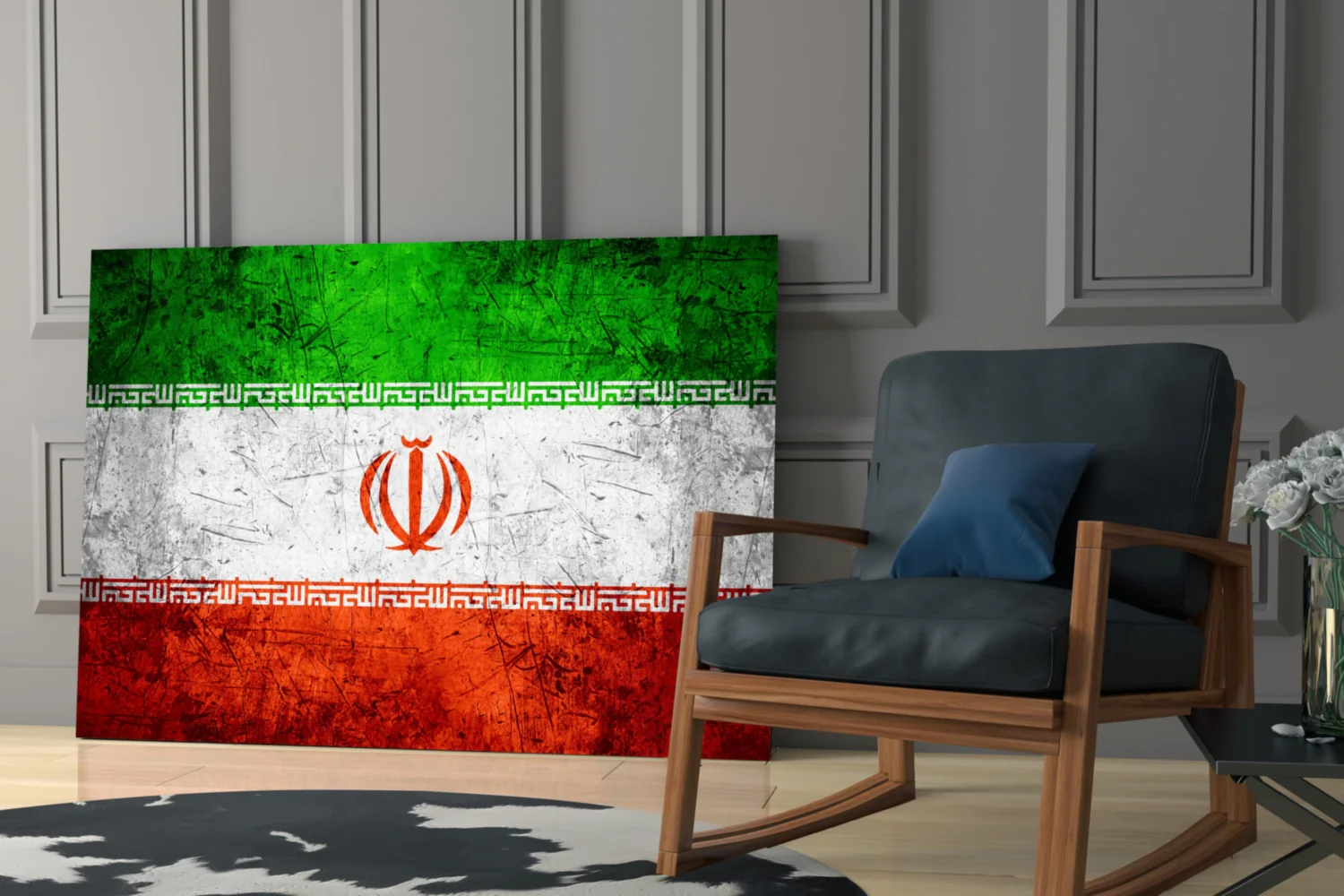 Flag of Iran Glass Wall Art - Image 6