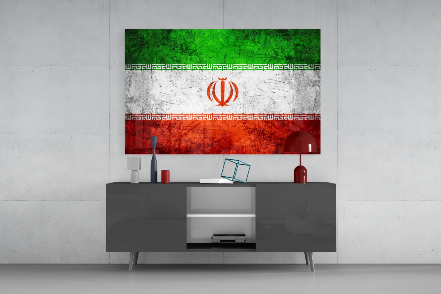 Flag of Iran Glass Wall Art - Image 8