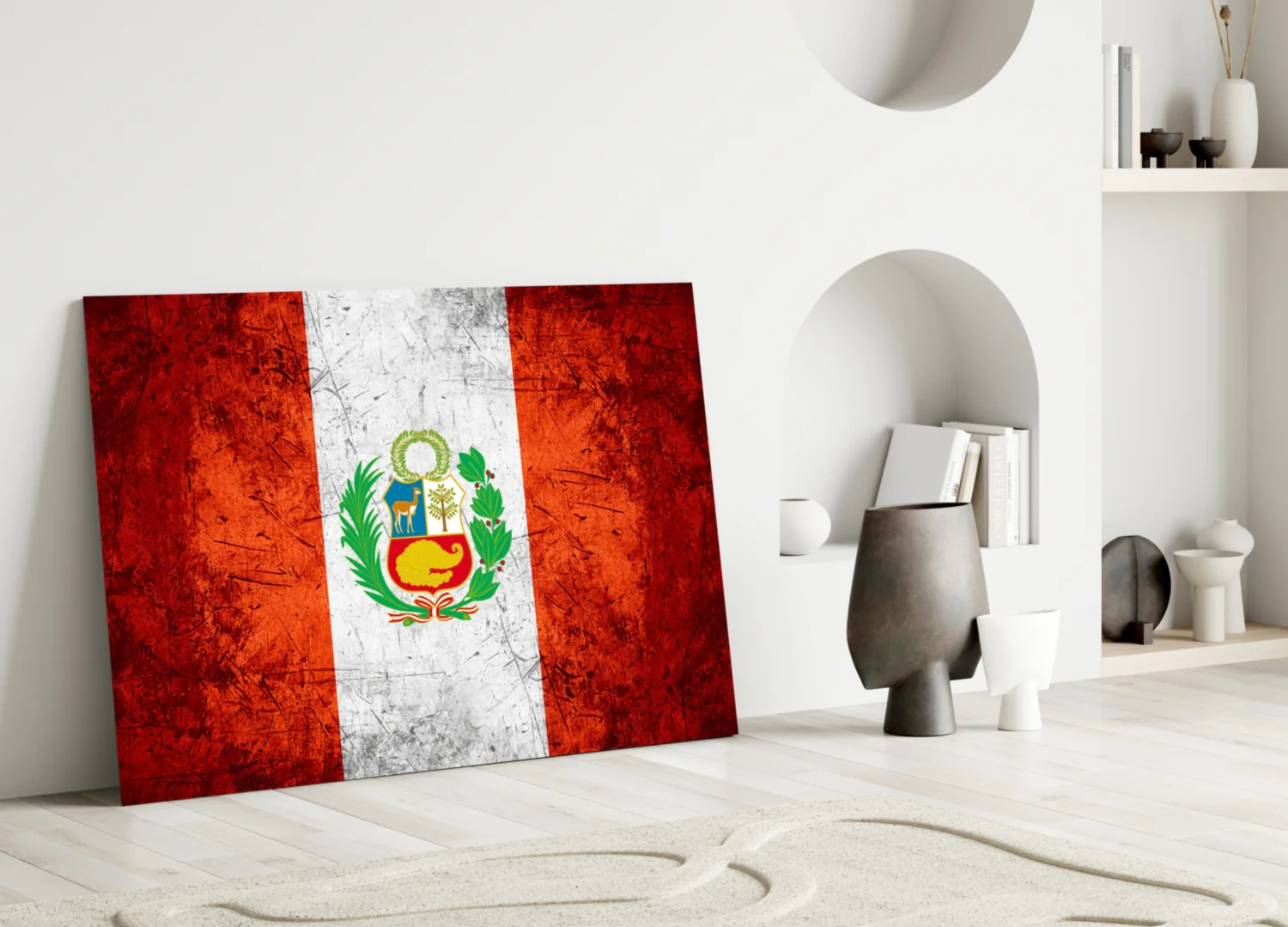 Flag of Peru Glass Wall Art - Image 3