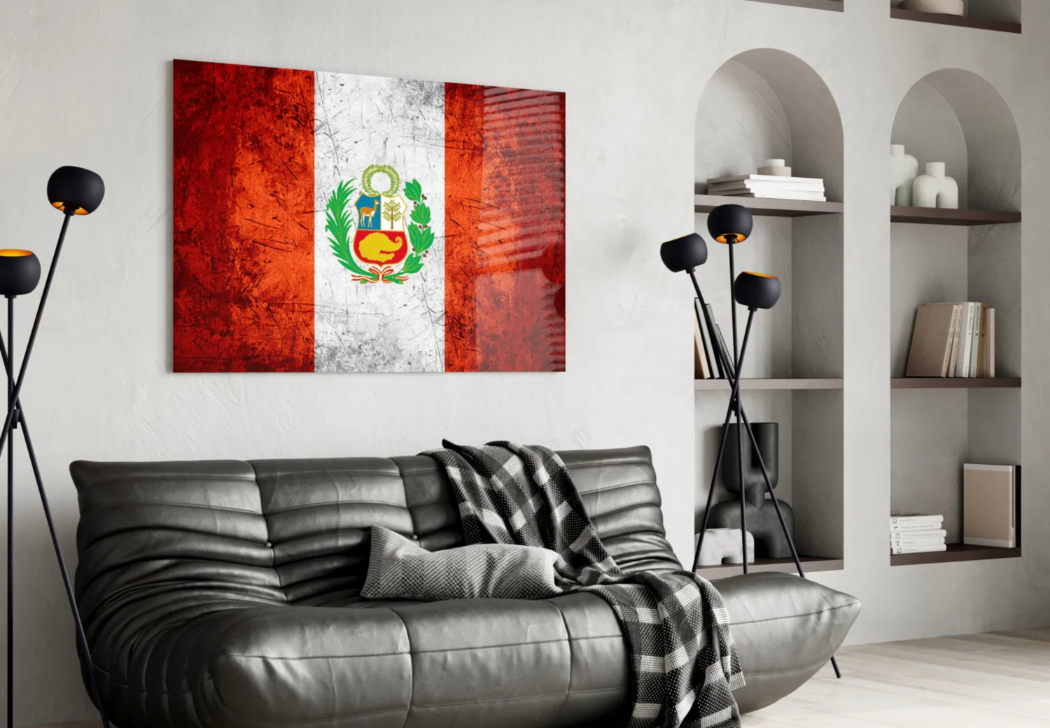 Flag of Peru Glass Wall Art - Image 4