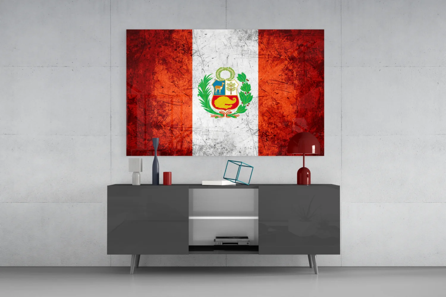 Flag of Peru Glass Wall Art - Image 8