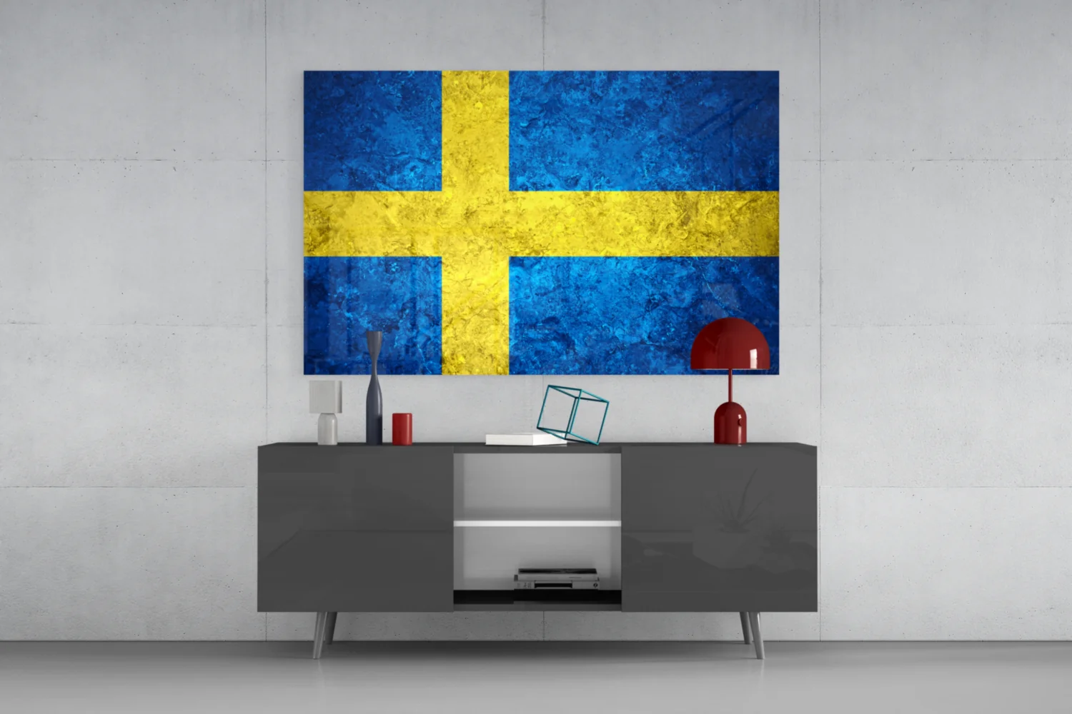 Flag of Sweden Glass Wall Art - Image 8