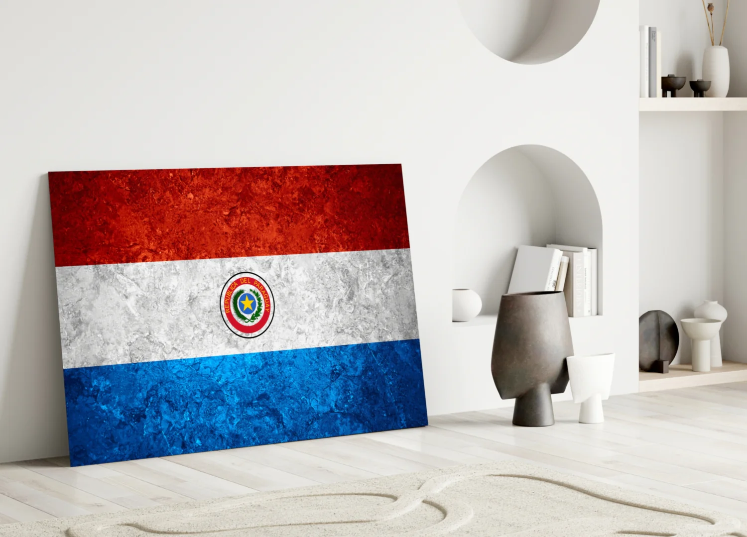 Flag of Paraguay Glass Wall Art - Image 3