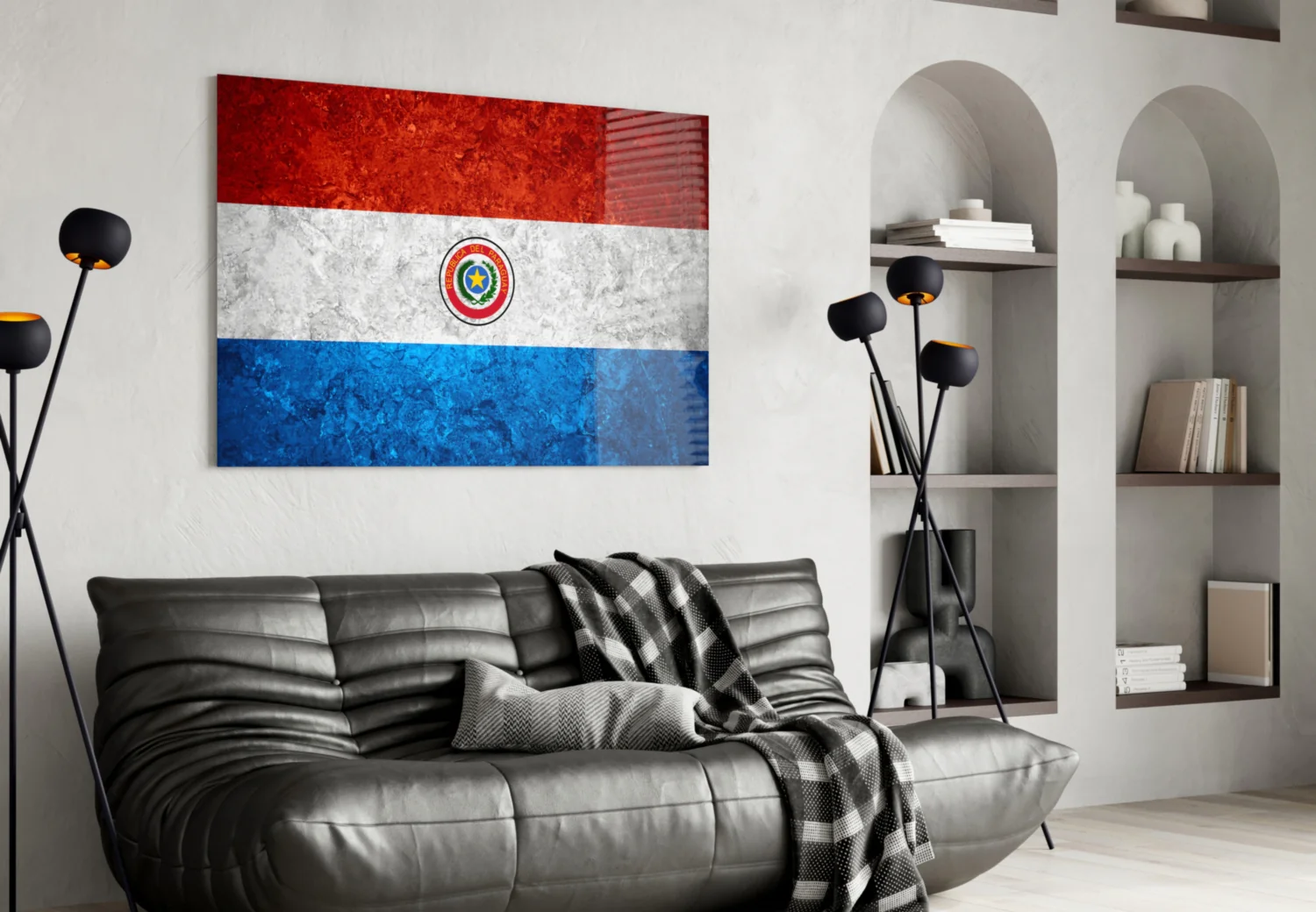 Flag of Paraguay Glass Wall Art - Image 4