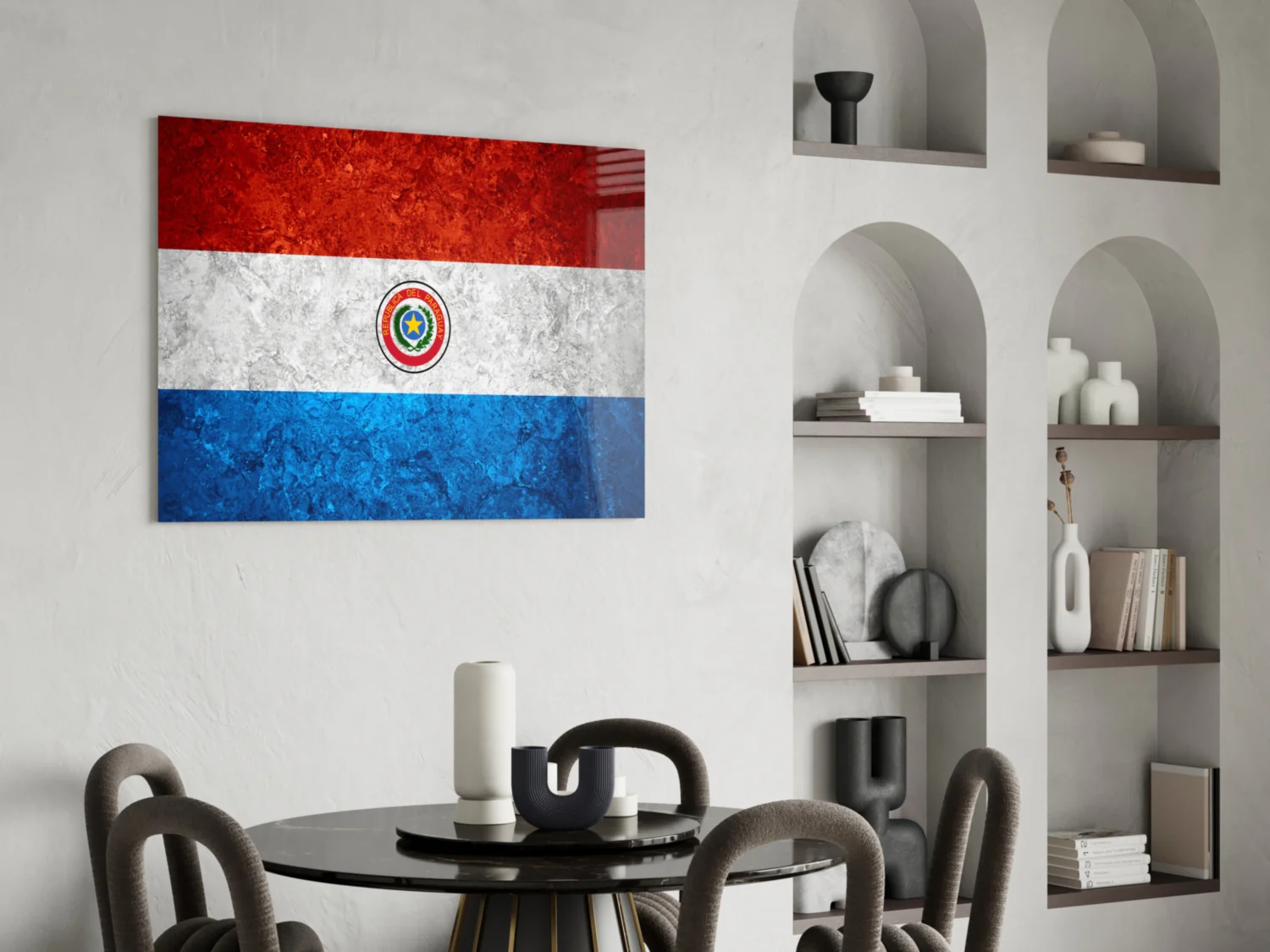 Flag of Paraguay Glass Wall Art - Image 5