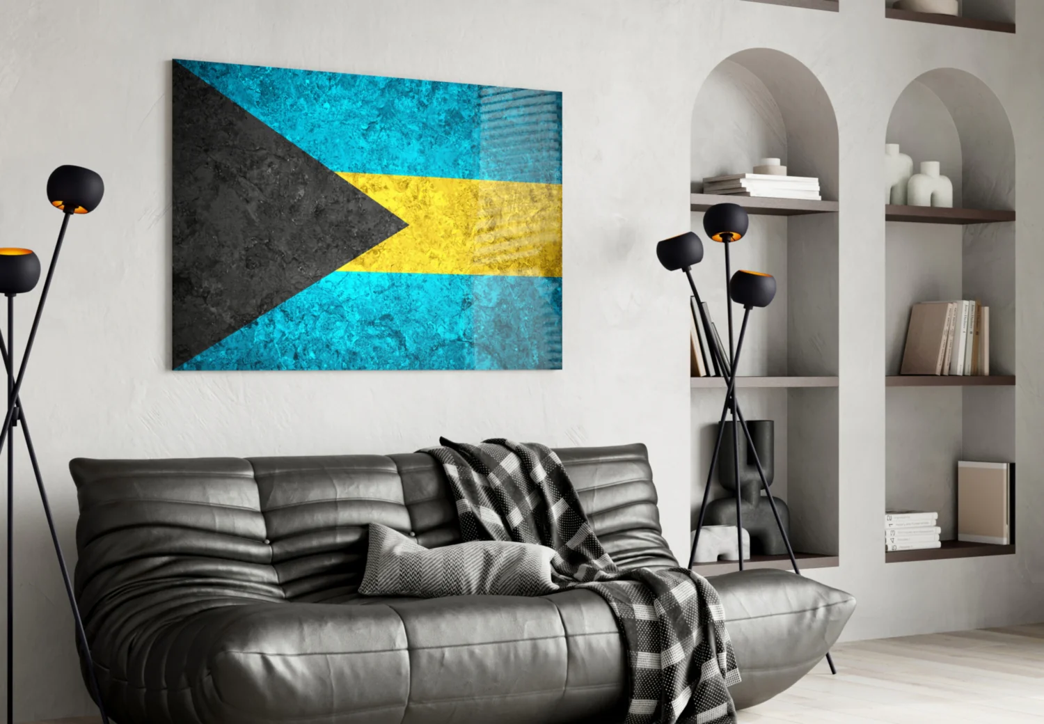 Flag of Bahamas Glass Wall Art - Image 4