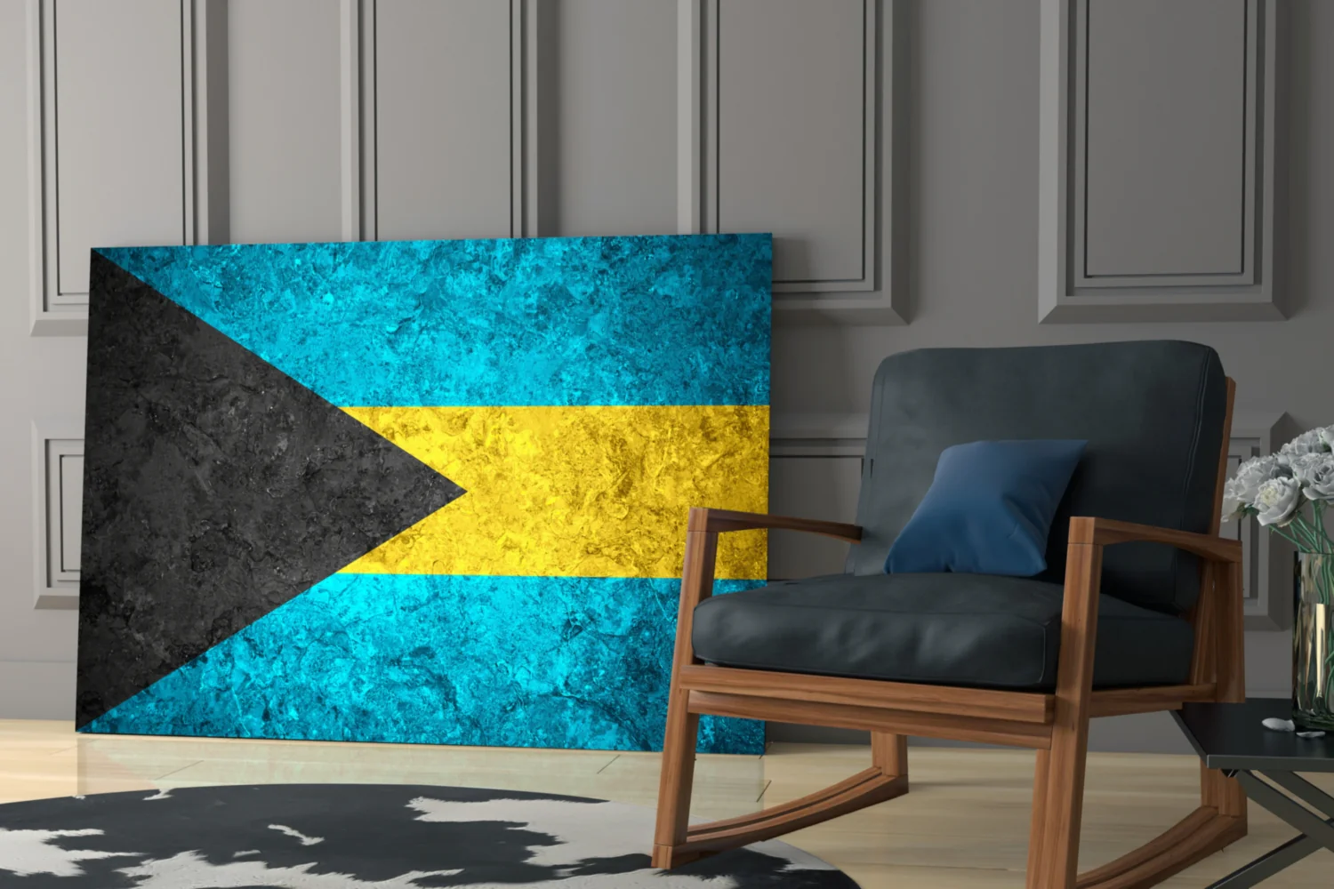 Flag of Bahamas Glass Wall Art - Image 6