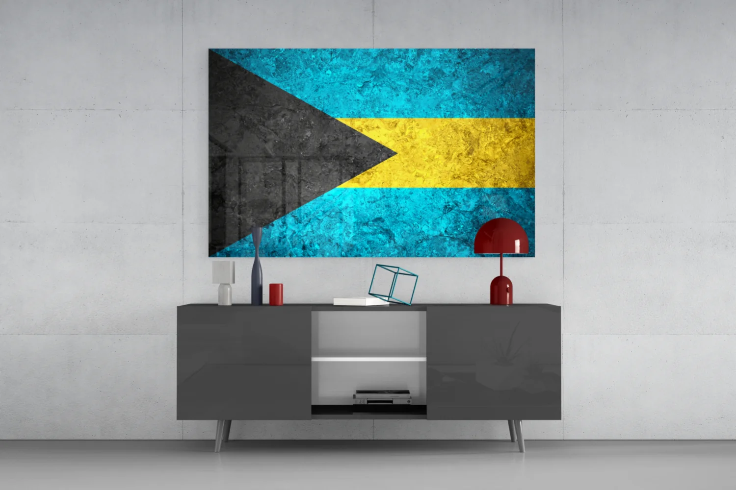 Flag of Bahamas Glass Wall Art - Image 8