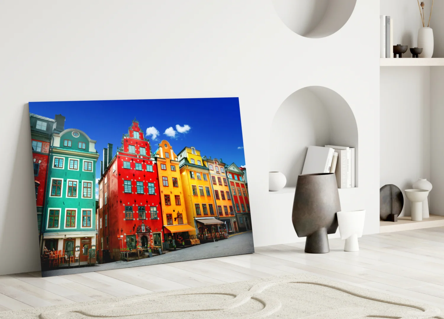 Stockholm House View Glass Wall Art - Image 3