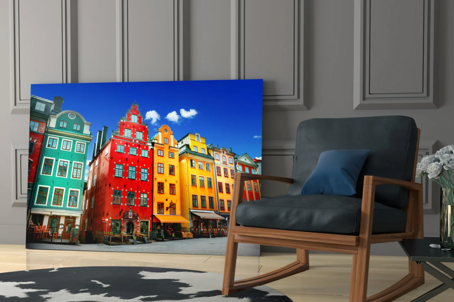 Stockholm House View Glass Wall Art - Image 6