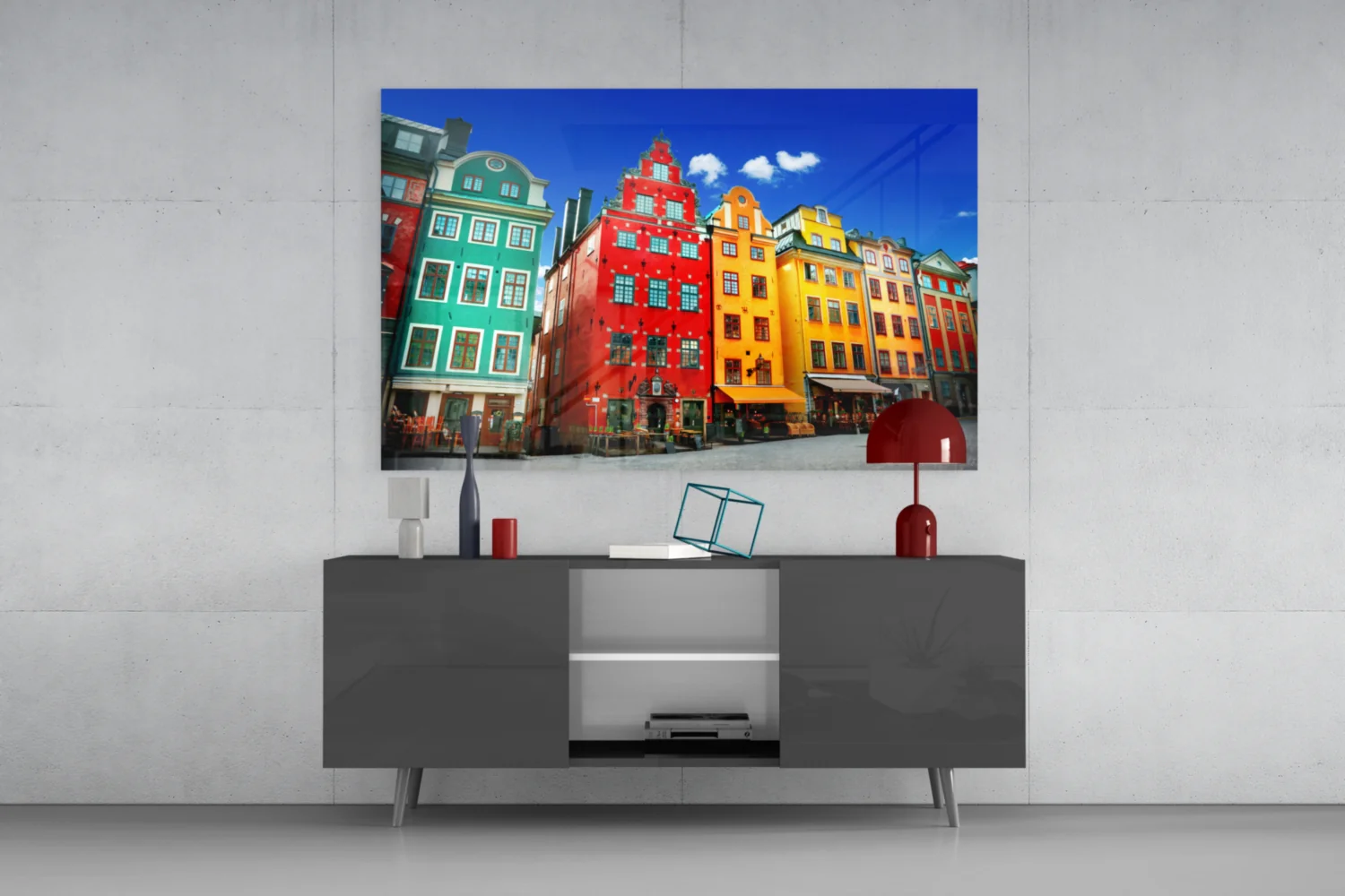 Stockholm House View Glass Wall Art - Image 8